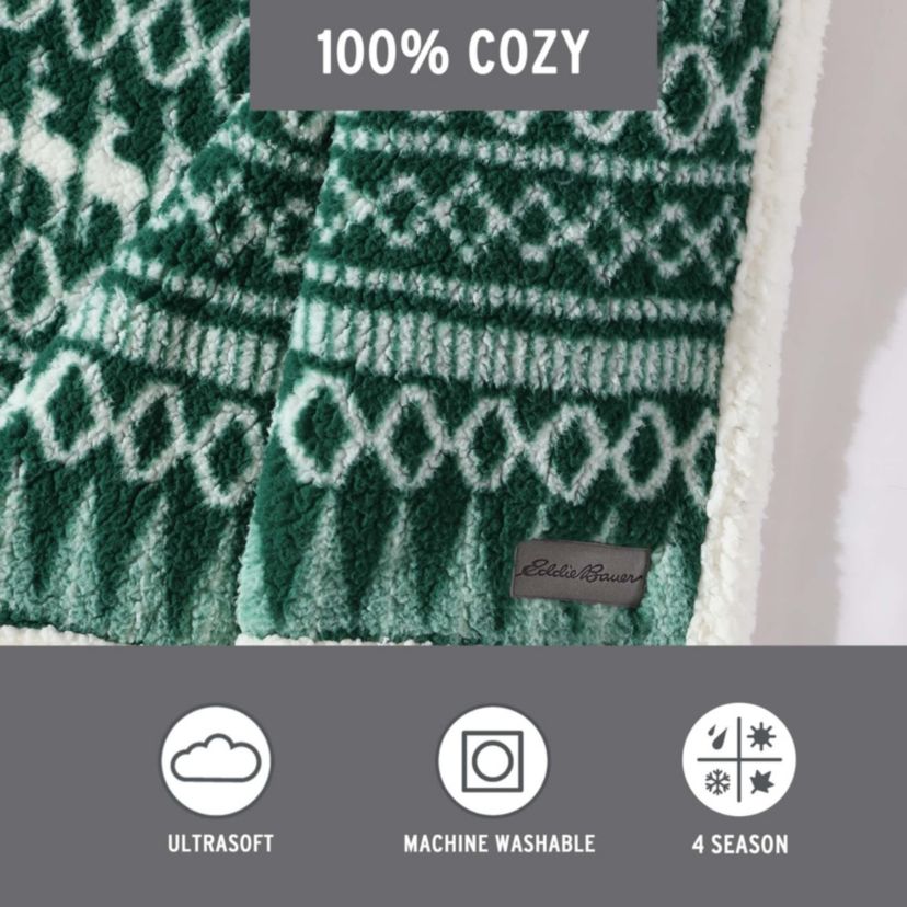 Alpine Fair Isle Polyester Throw Blanket