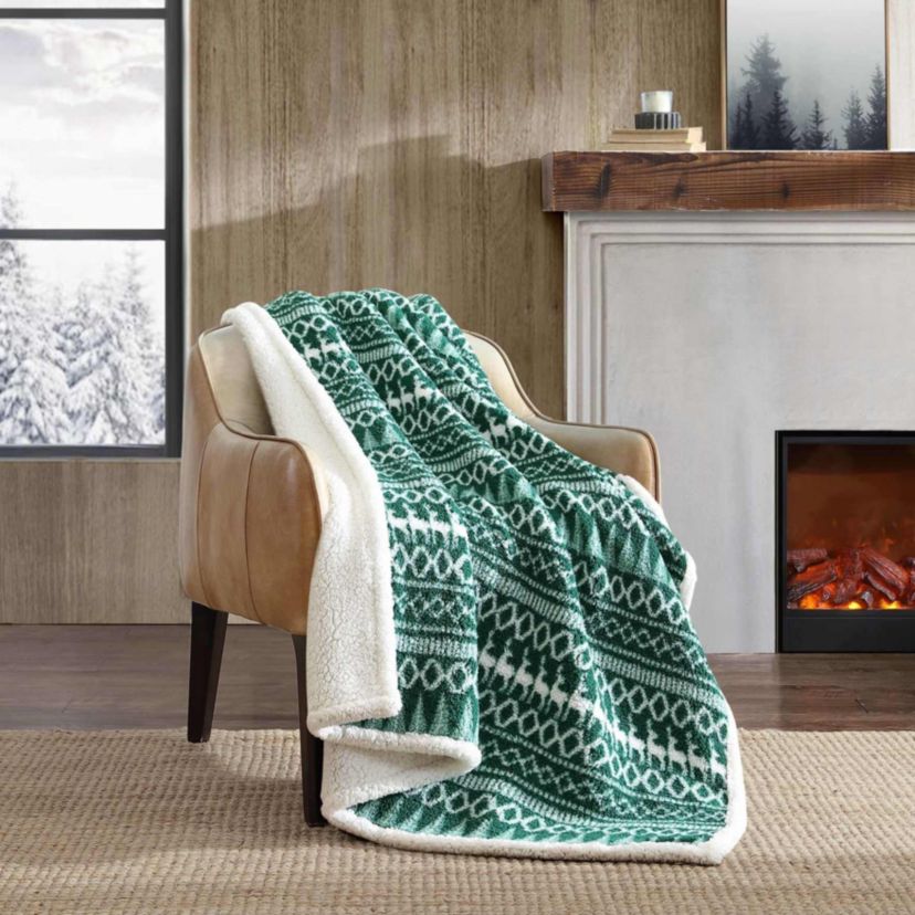 Alpine Fair Isle Polyester Throw Blanket
