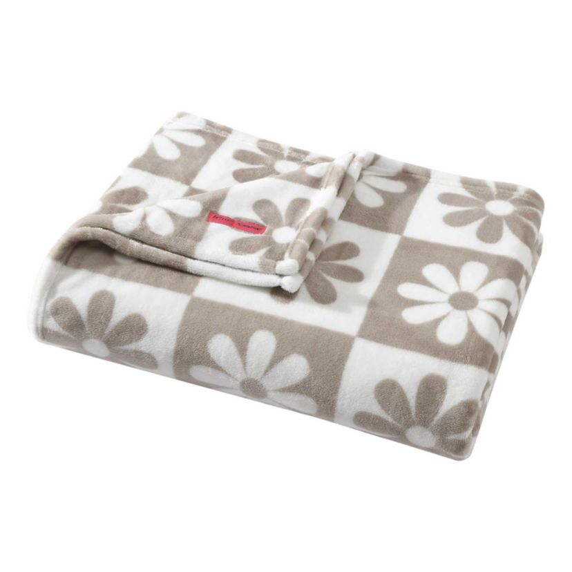 Daisy Check Microfiber Throw Blanket