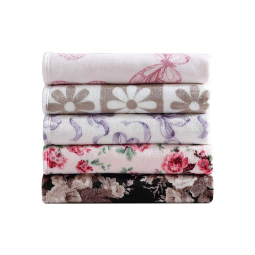 Daisy Check Microfiber Throw Blanket