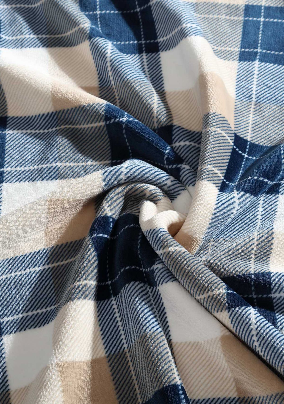 Bluff Plaid Microfiber Throw Blanket