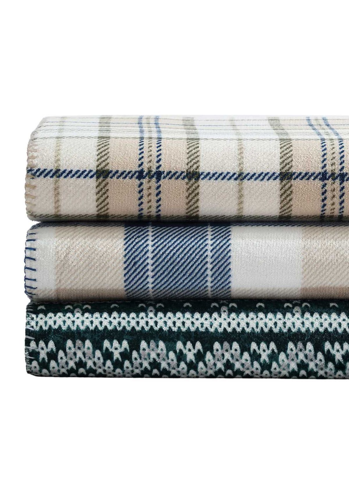 Bluff Plaid Microfiber Throw Blanket