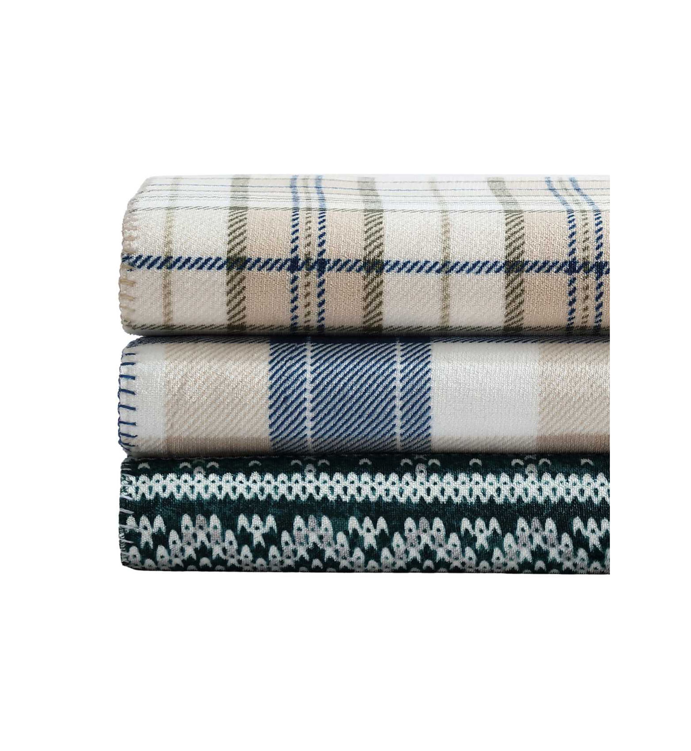 Bluff Plaid Microfiber Throw Blanket