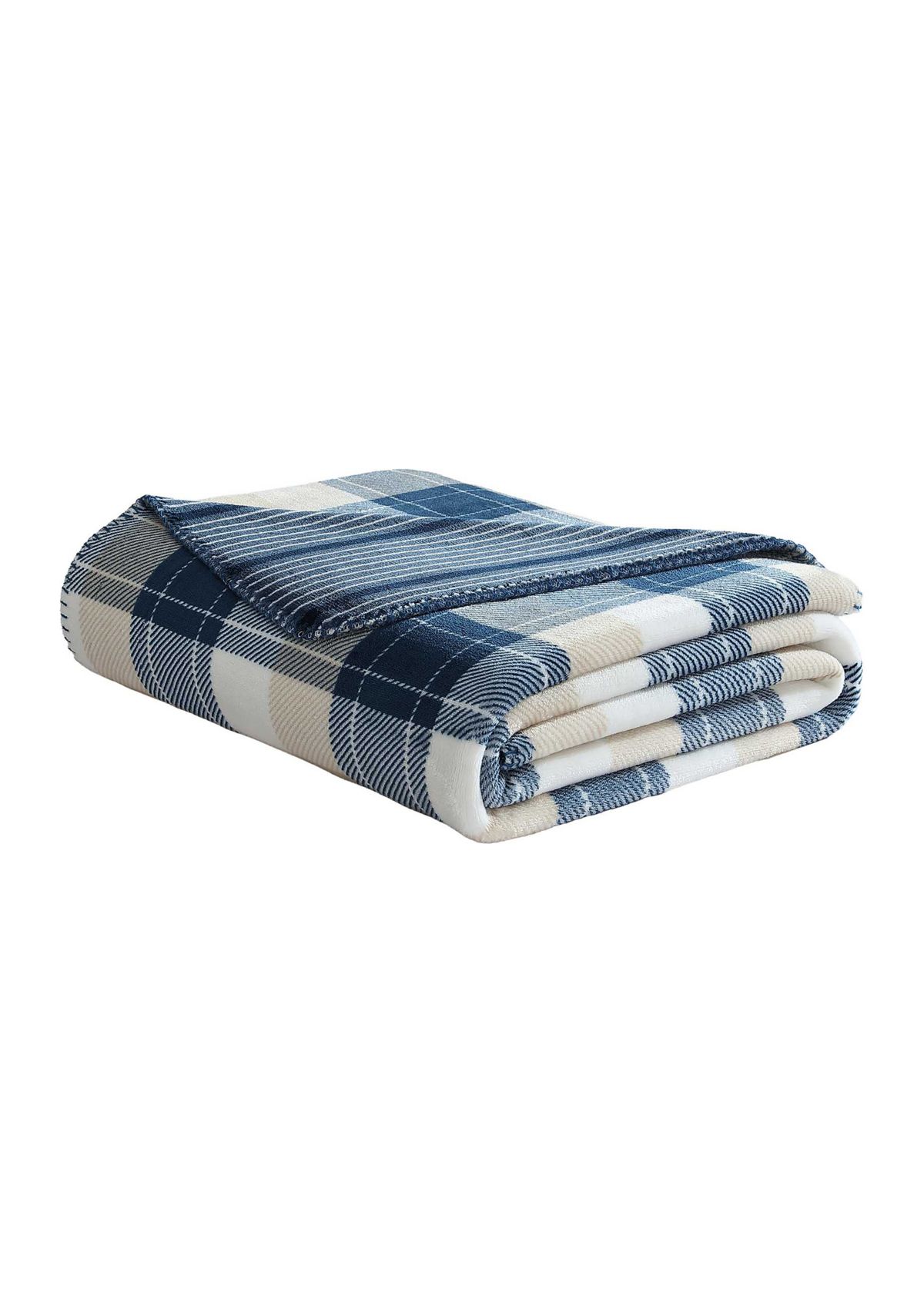 Bluff Plaid Microfiber Throw Blanket