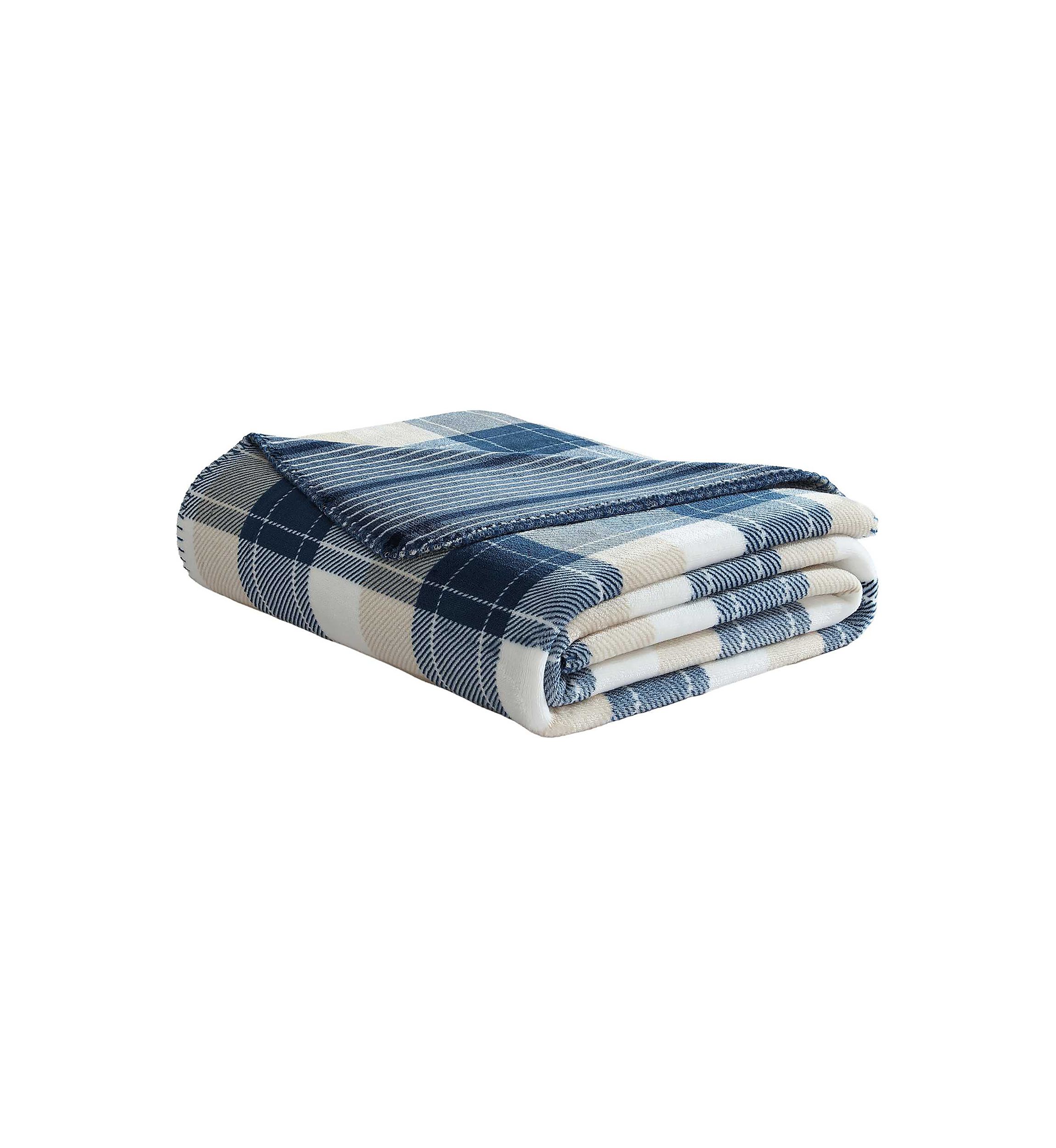 Bluff Plaid Microfiber Throw Blanket
