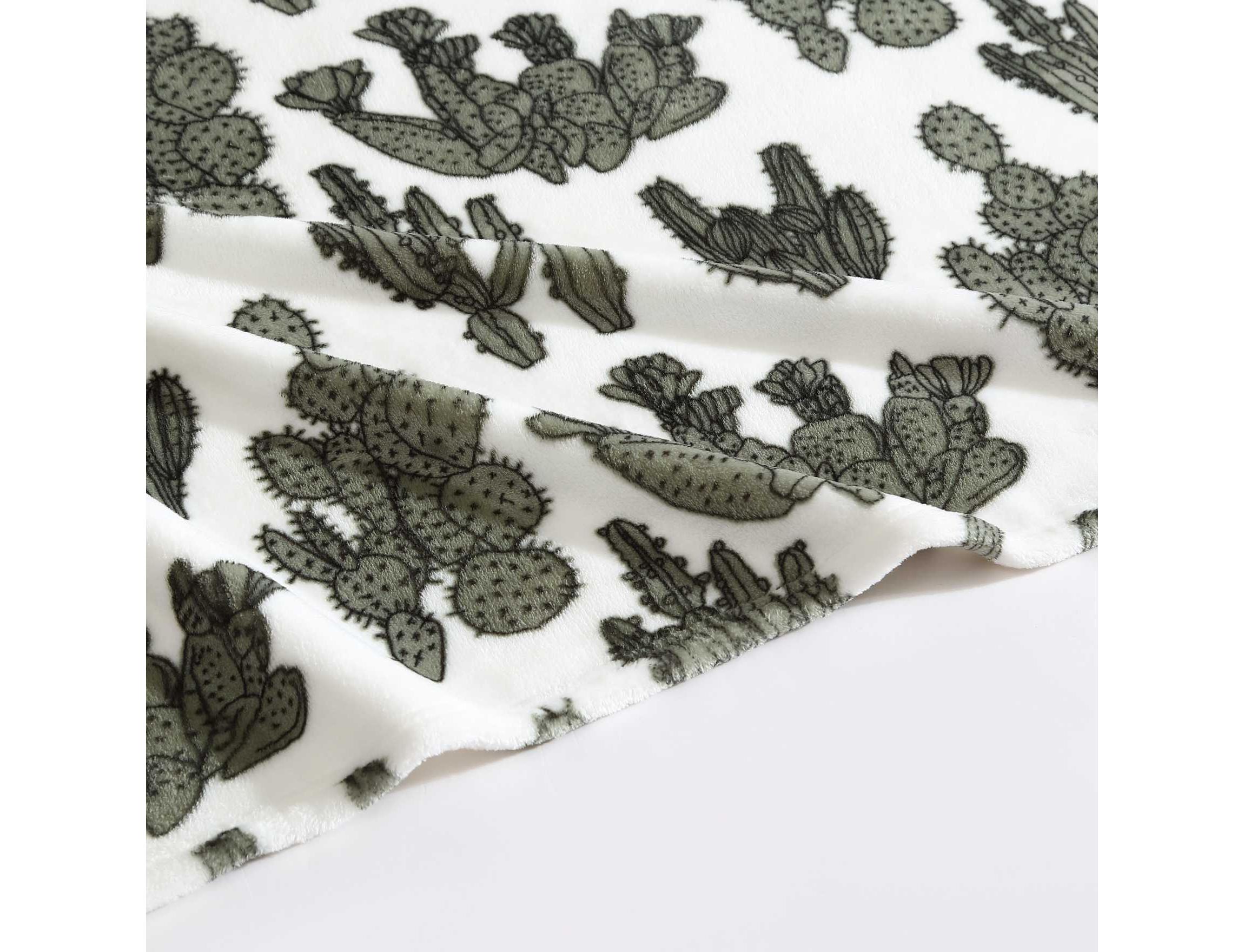 Cactus Garden Microfiber Throw Blanket