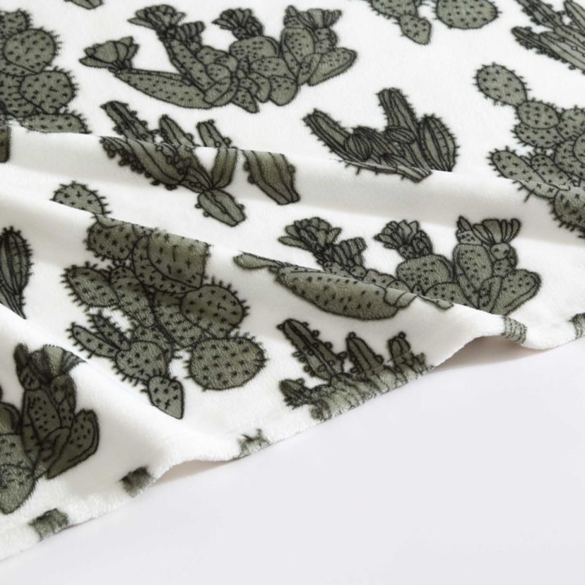 Cactus Garden Microfiber Throw Blanket