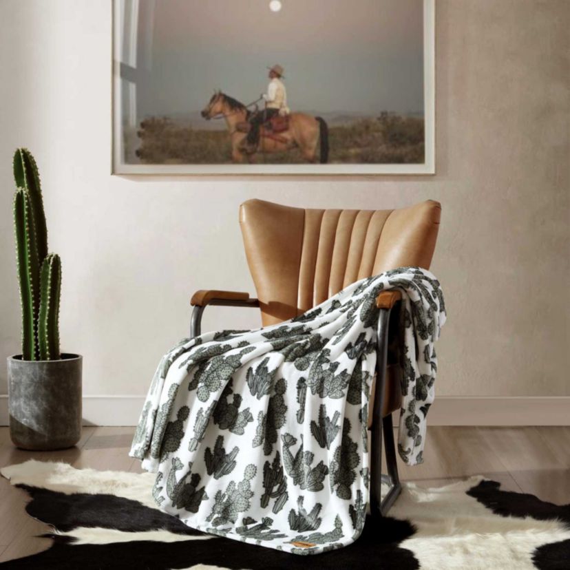 Cactus Garden Microfiber Throw Blanket
