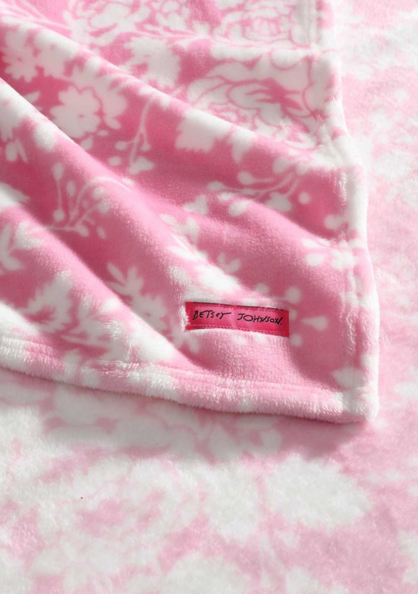 Cottage Floral Microfiber Throw Blanket