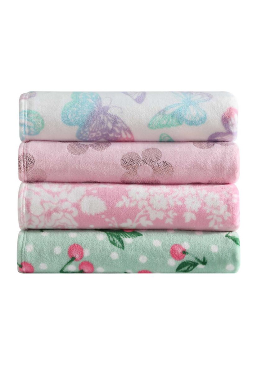 Cottage Floral Microfiber Throw Blanket