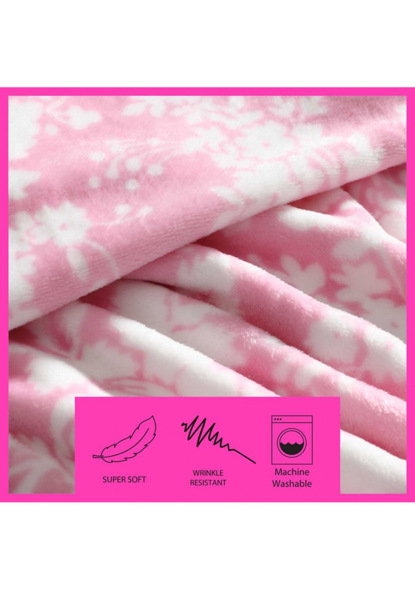 Cottage Floral Microfiber Throw Blanket