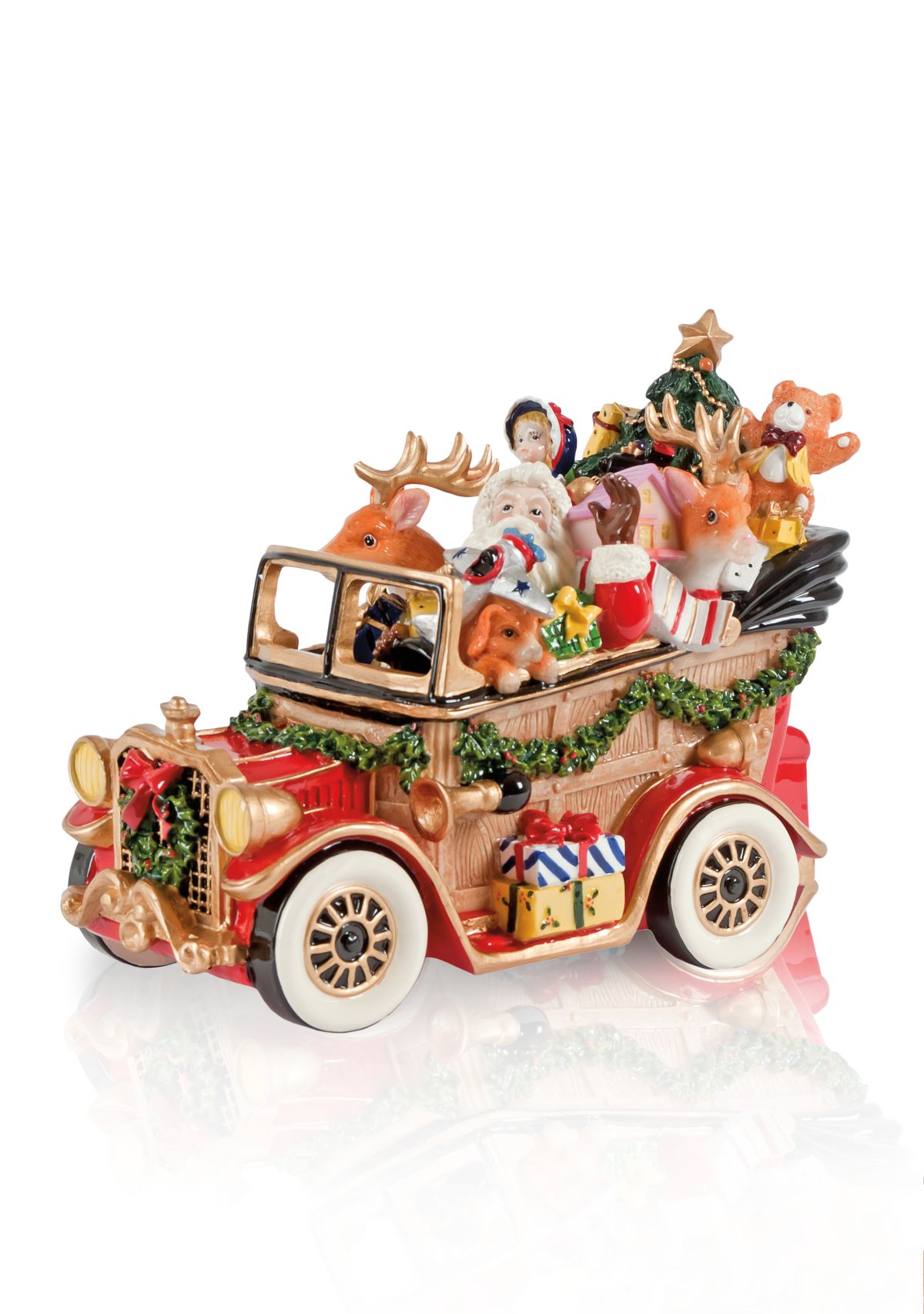 Fitz and Floyd Santa Classic Car Musical Figurine
