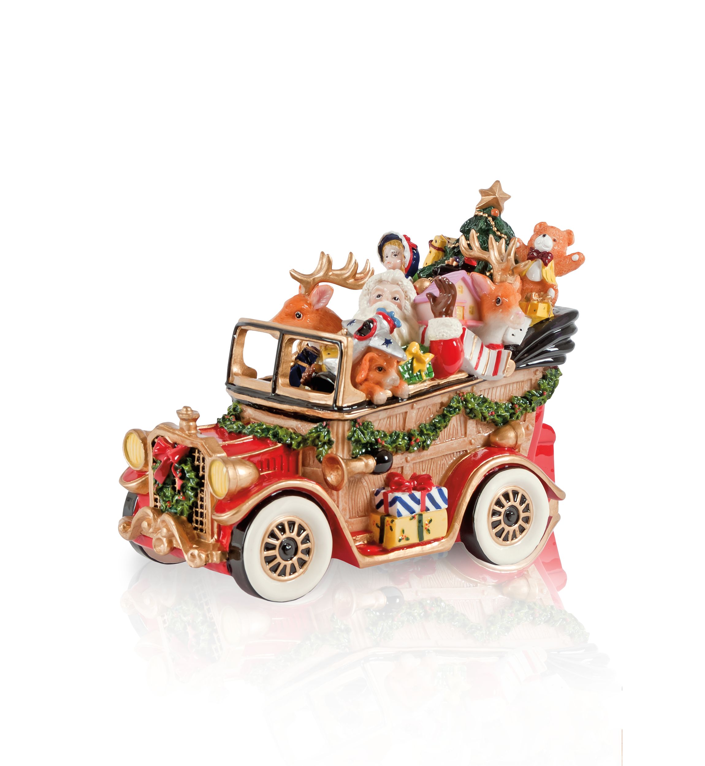 Fitz and Floyd Santa Classic Car Musical Figurine