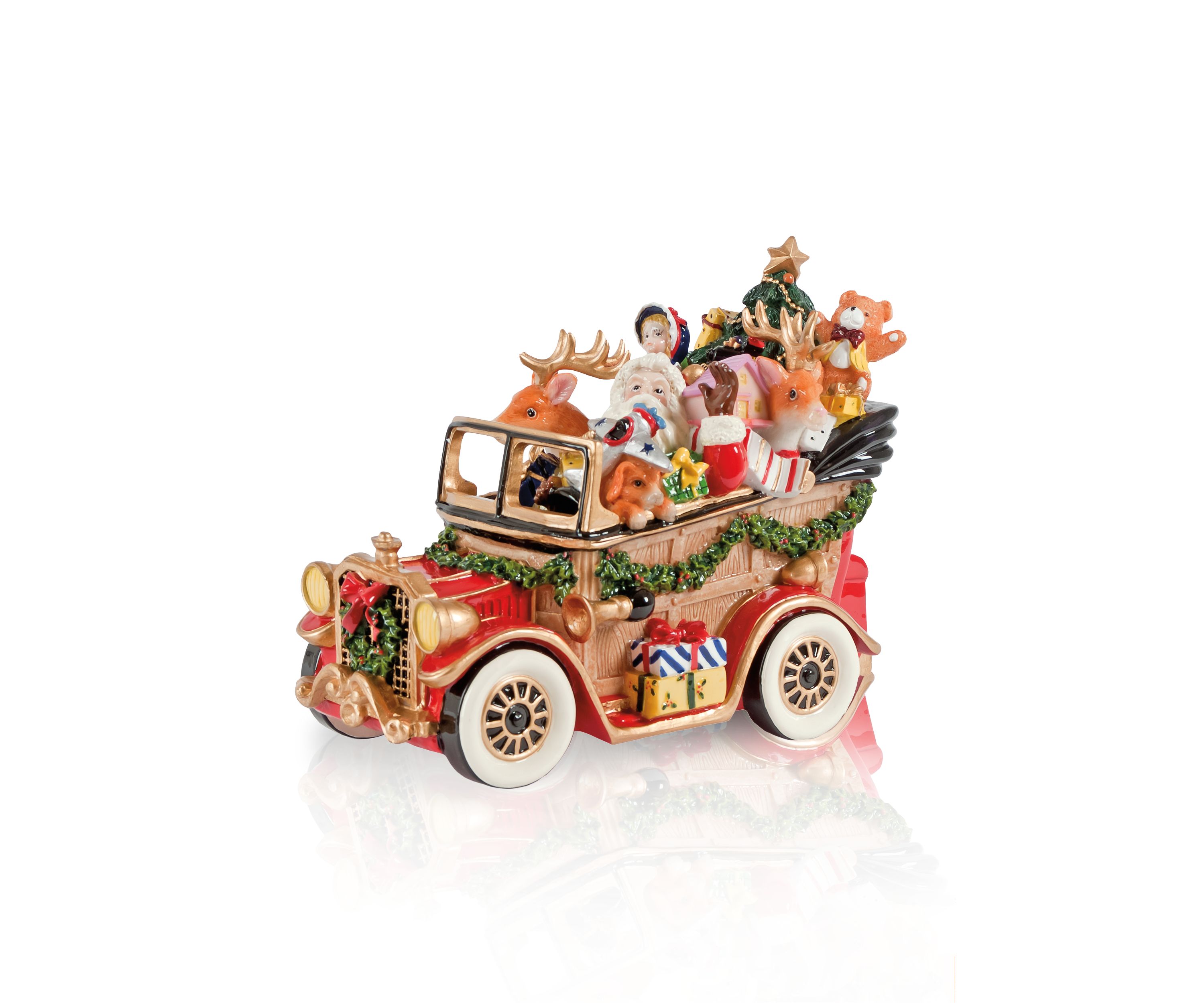 Fitz and Floyd Santa Classic Car Musical Figurine