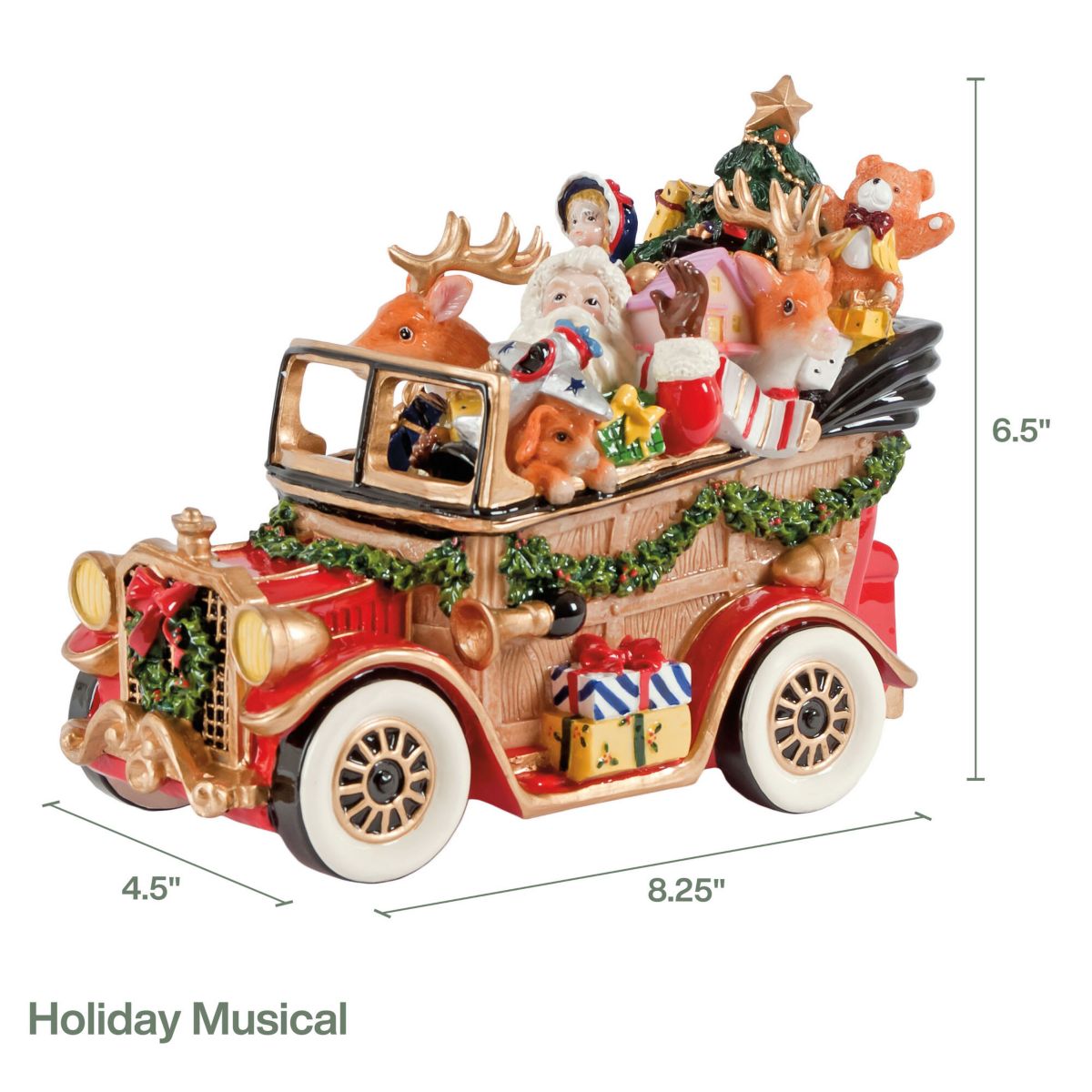 Fitz and Floyd Santa Classic Car Musical Figurine