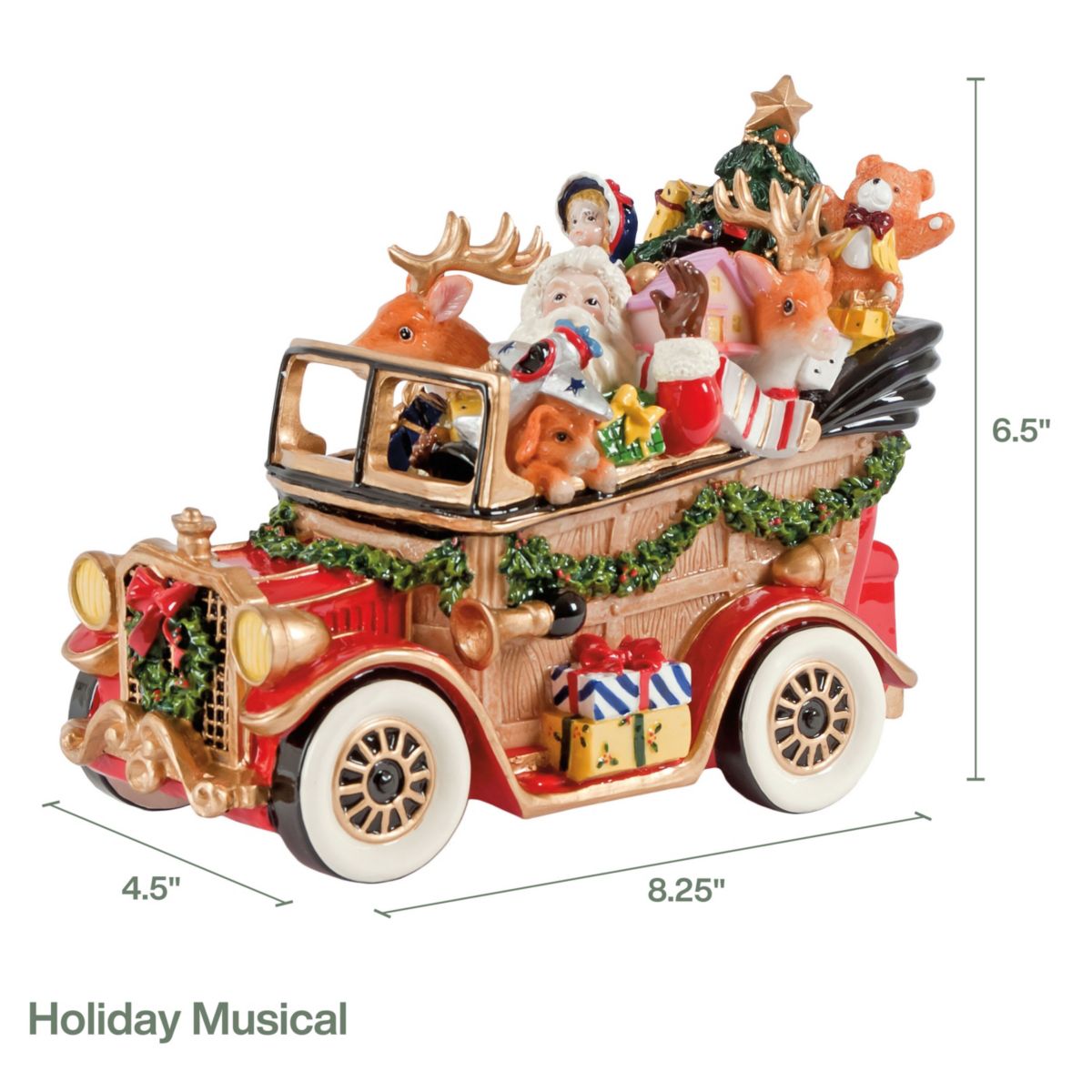 Fitz and Floyd Santa Classic Car Musical Figurine