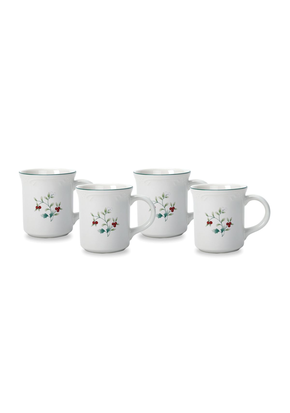 Set of 4 Winterberry Coffee Mugs