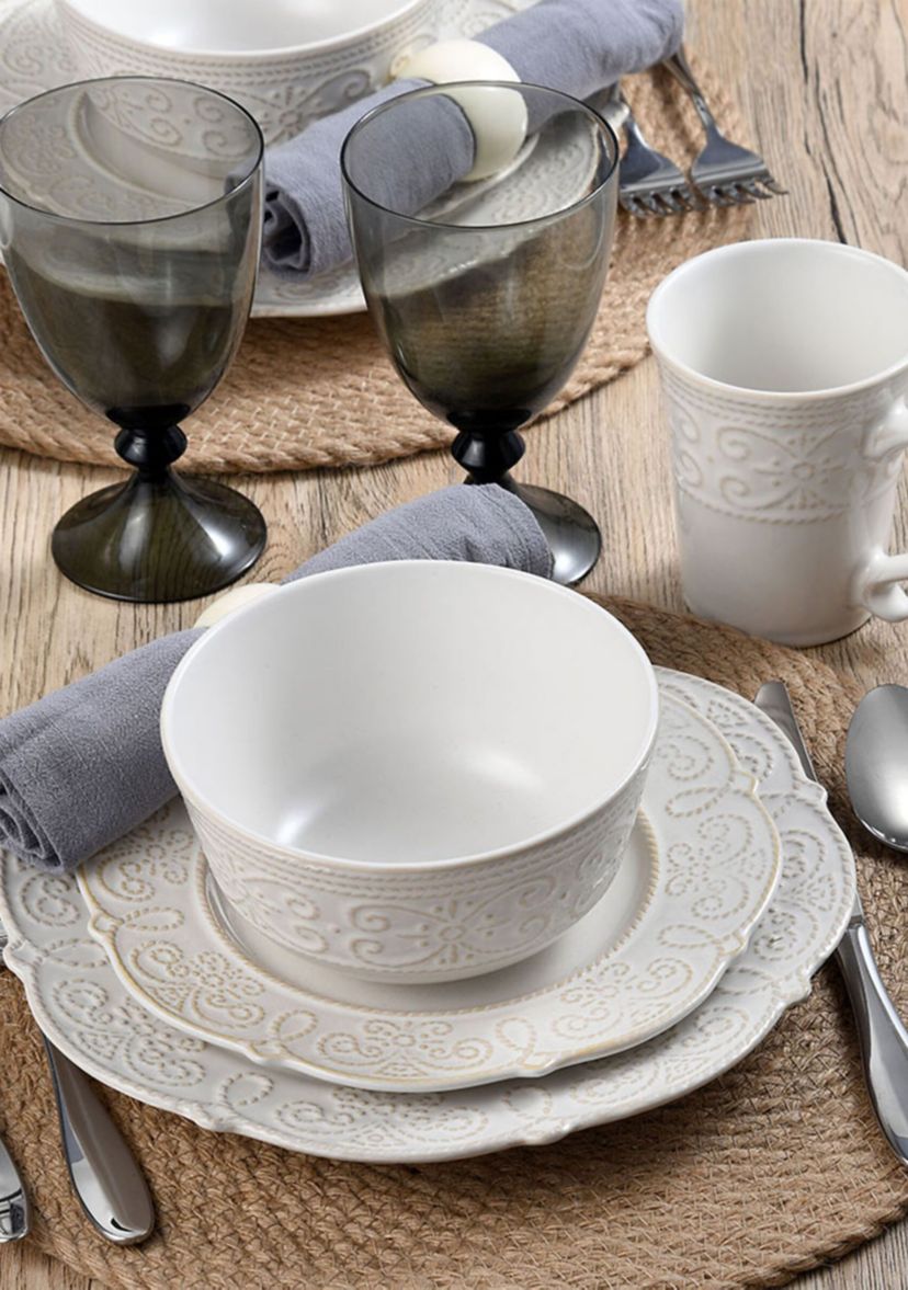 Abby 16-Piece Dinnerware Set, Service For 4