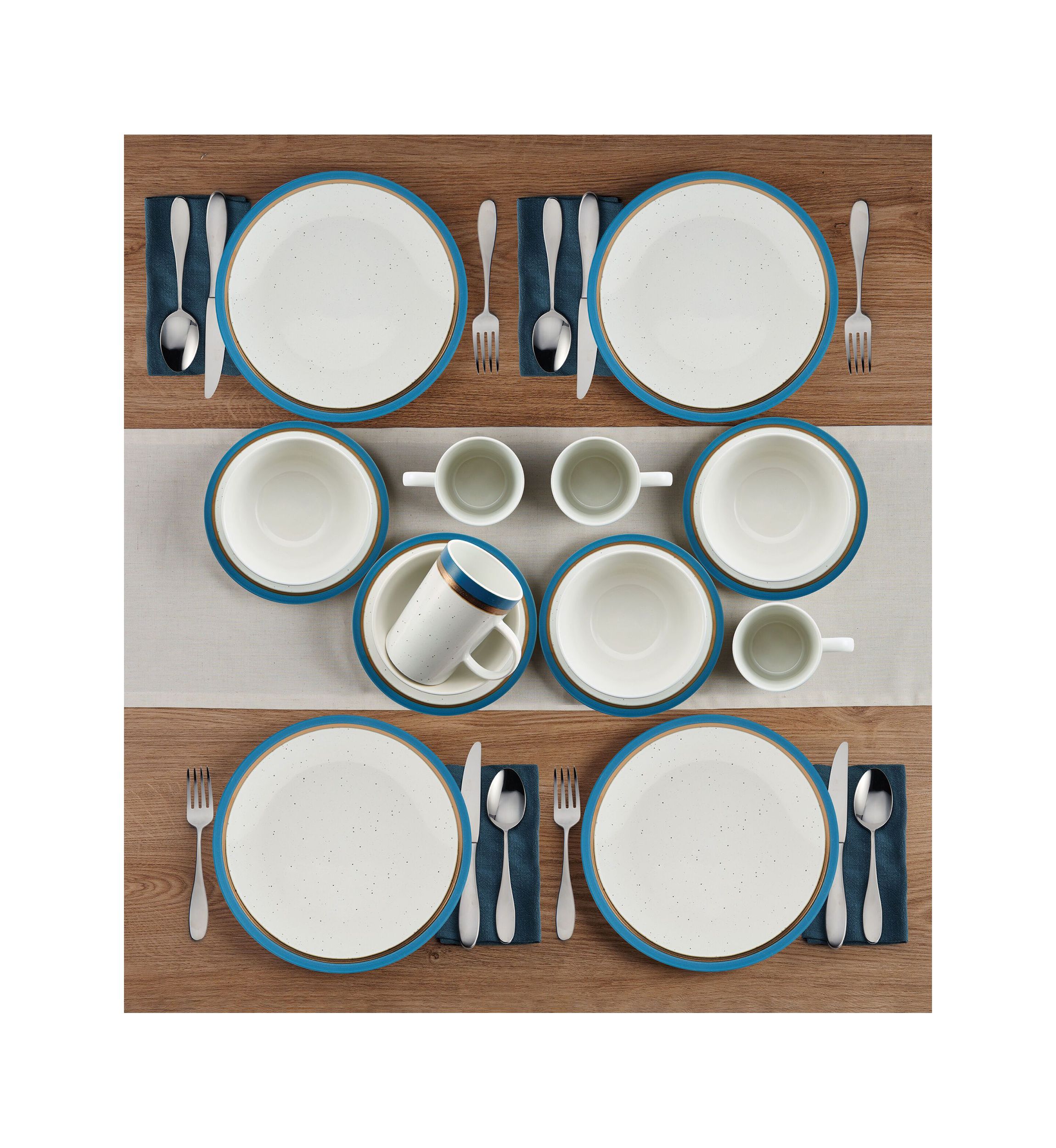 Ezra 16 Piece Dinnerware Set, Service For 4