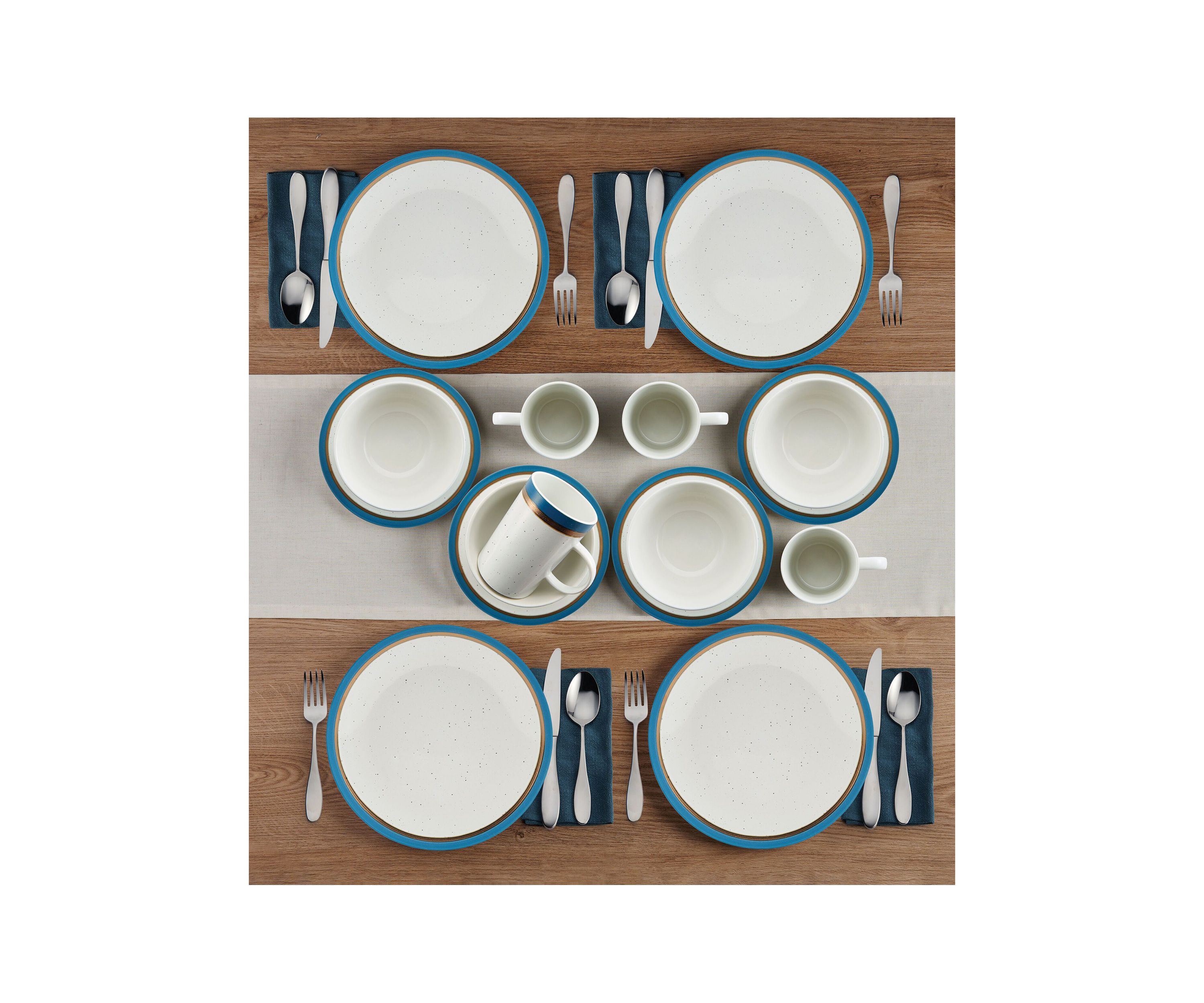 Ezra 16 Piece Dinnerware Set, Service For 4