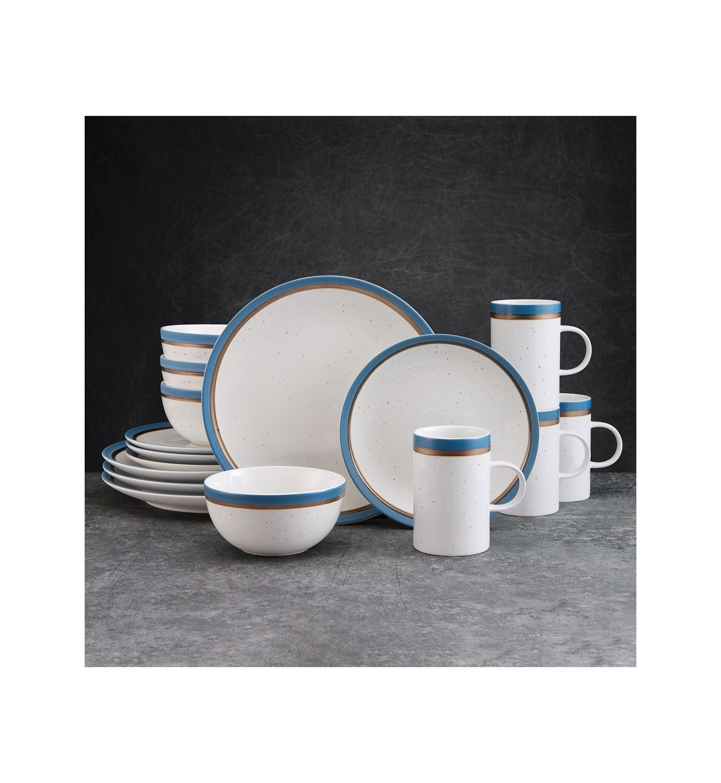 Ezra 16 Piece Dinnerware Set, Service For 4