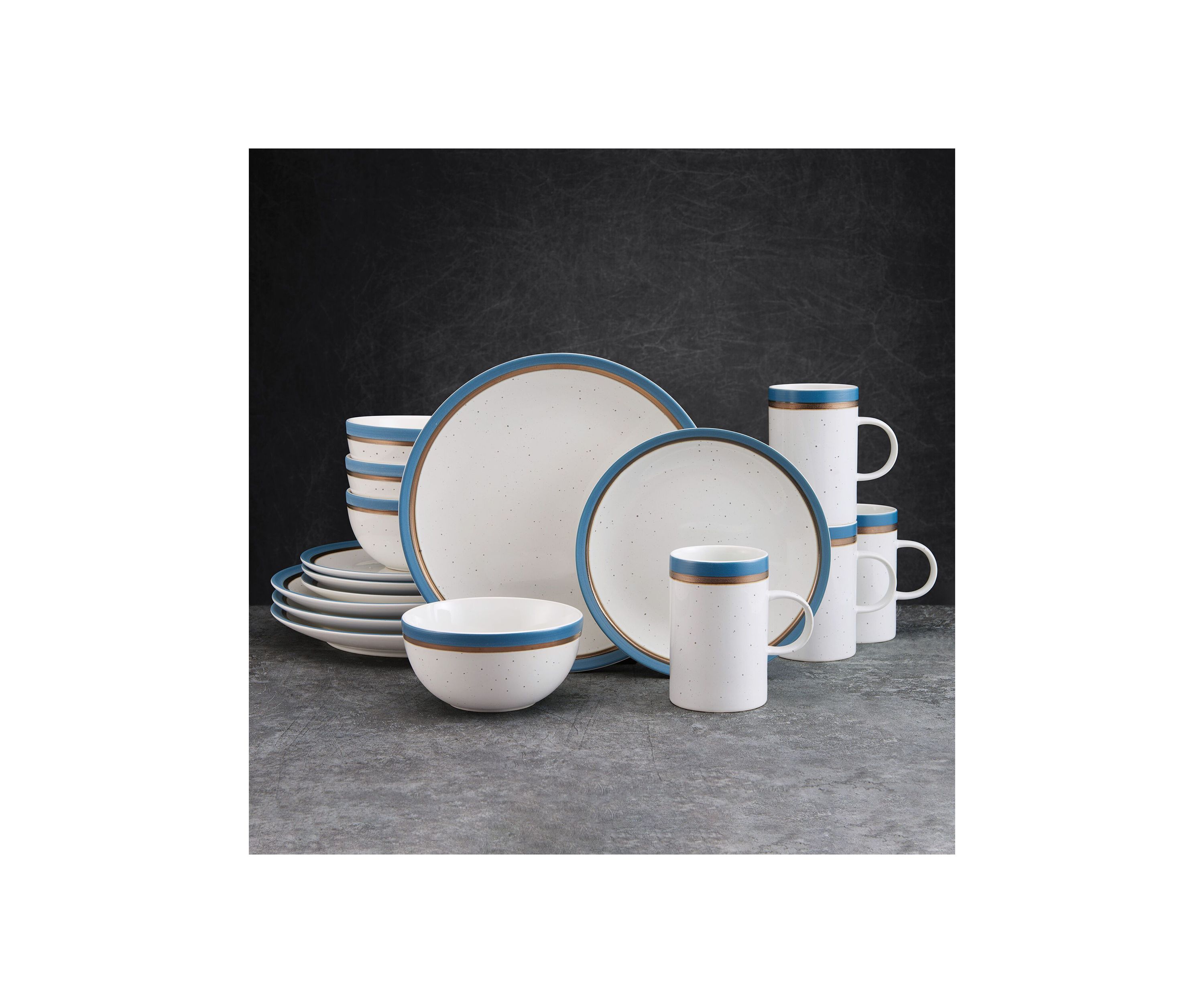 Ezra 16 Piece Dinnerware Set, Service For 4