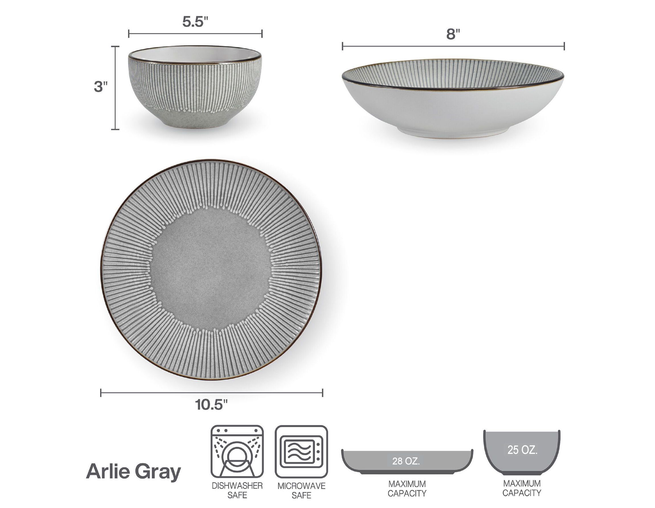 Arlie 12-pc Dinnerware Set, Service for 4