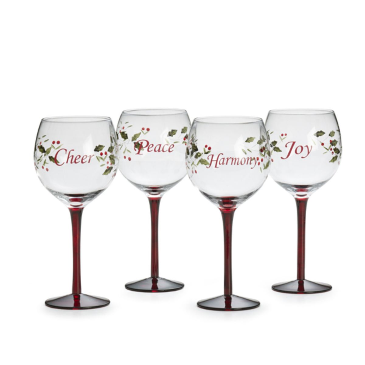 Winterberry 18.25-oz Sentiment Wine Glasses (Set of 4)
