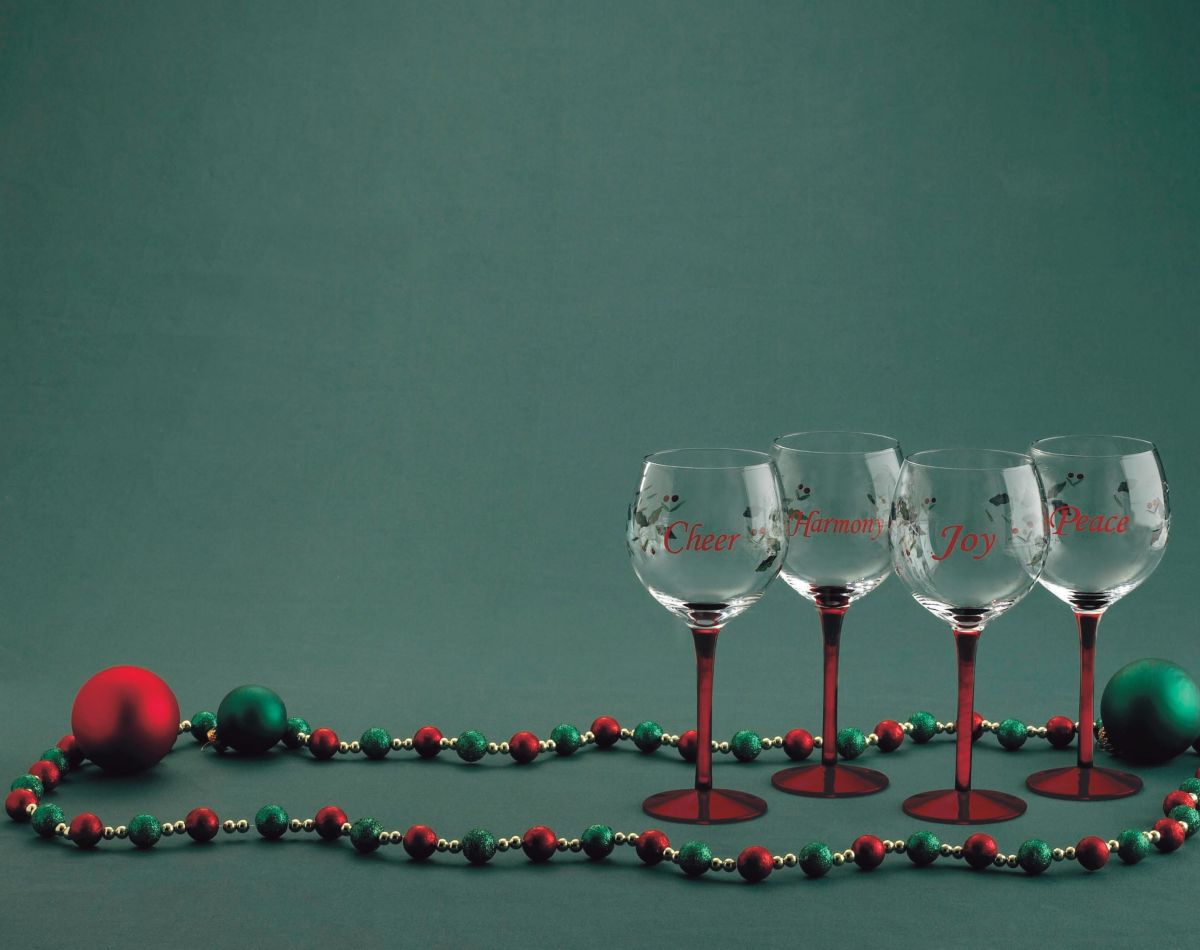 Winterberry 18.25-oz Sentiment Wine Glasses (Set of 4)