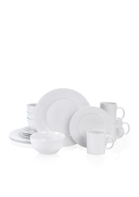 Corelle Livingware 16-Piece Dinnerware Set, Urban Black, Service for 4 