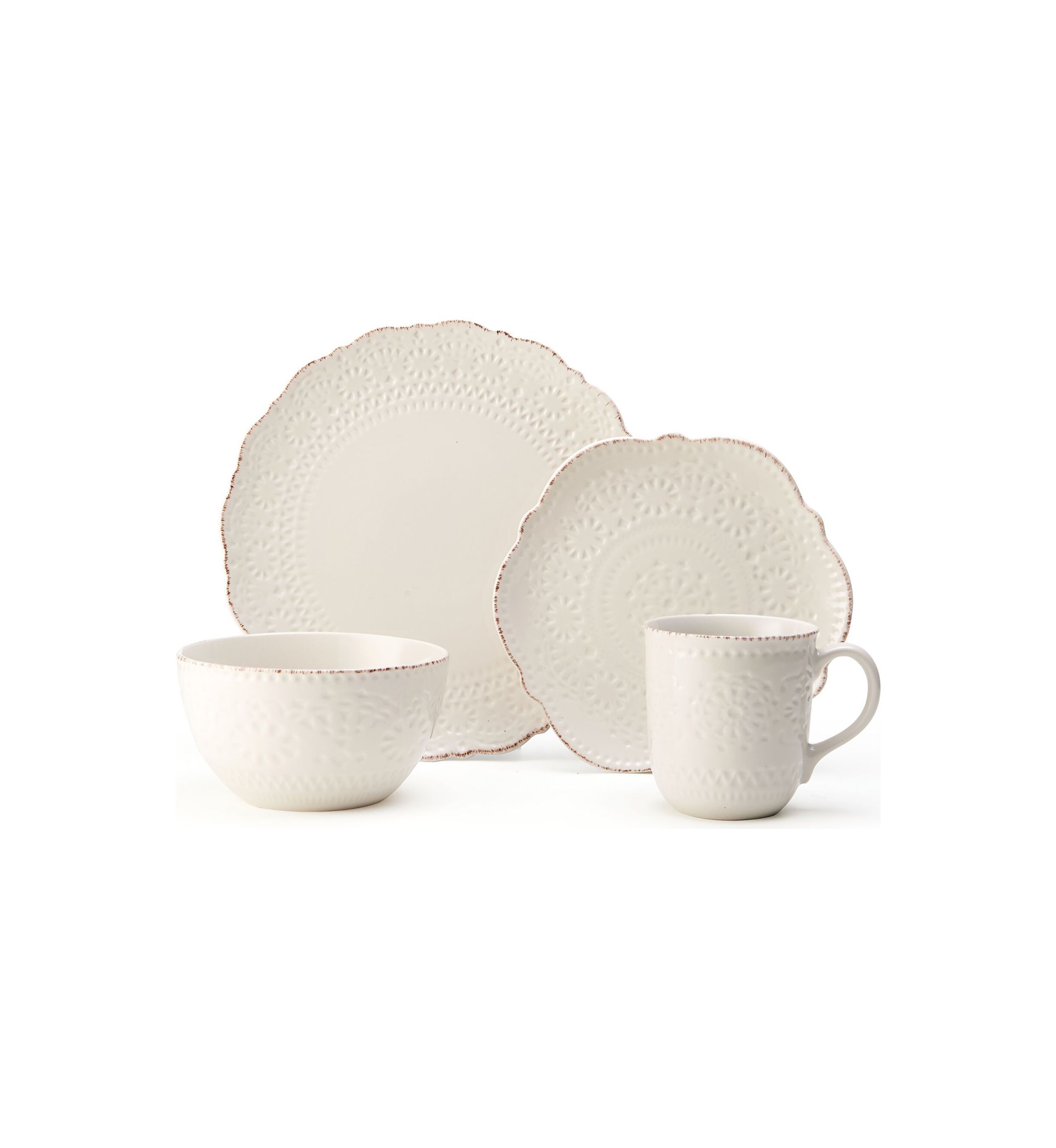 Chateau 16-Piece Stoneware Dinnerware Set, Service For 4