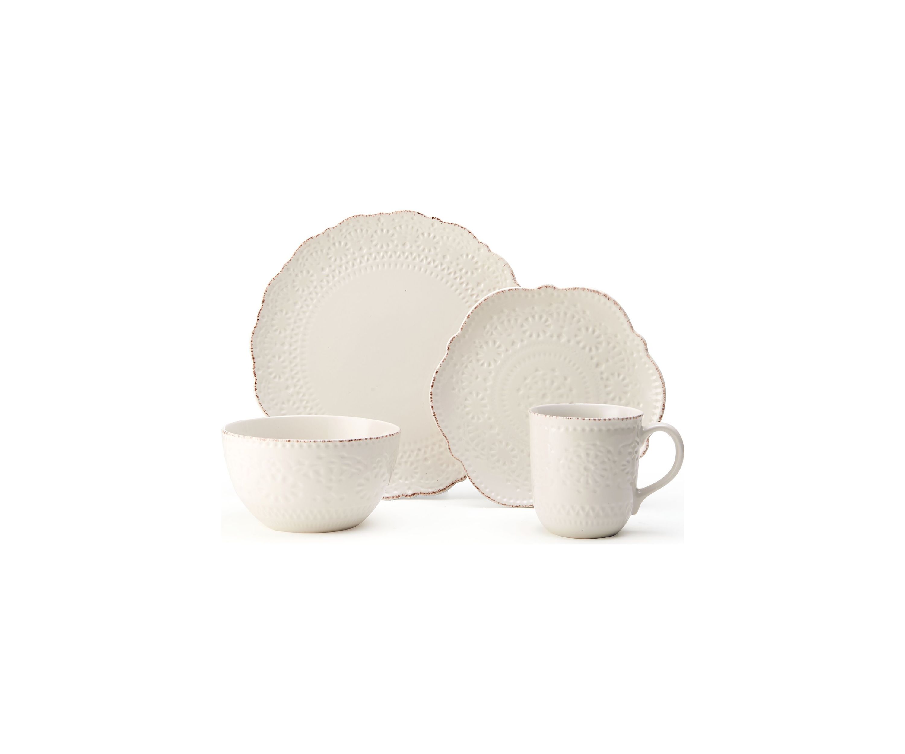 Chateau 16-Piece Stoneware Dinnerware Set, Service For 4
