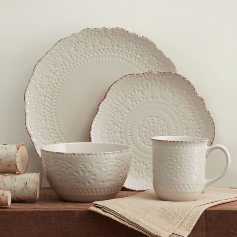 Chateau 16-Piece Stoneware Dinnerware Set, Service For 4