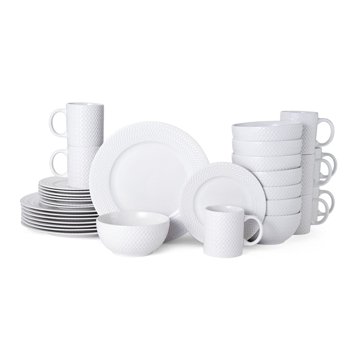 Winston 32-Piece Dinnerware Set, Service For 8
