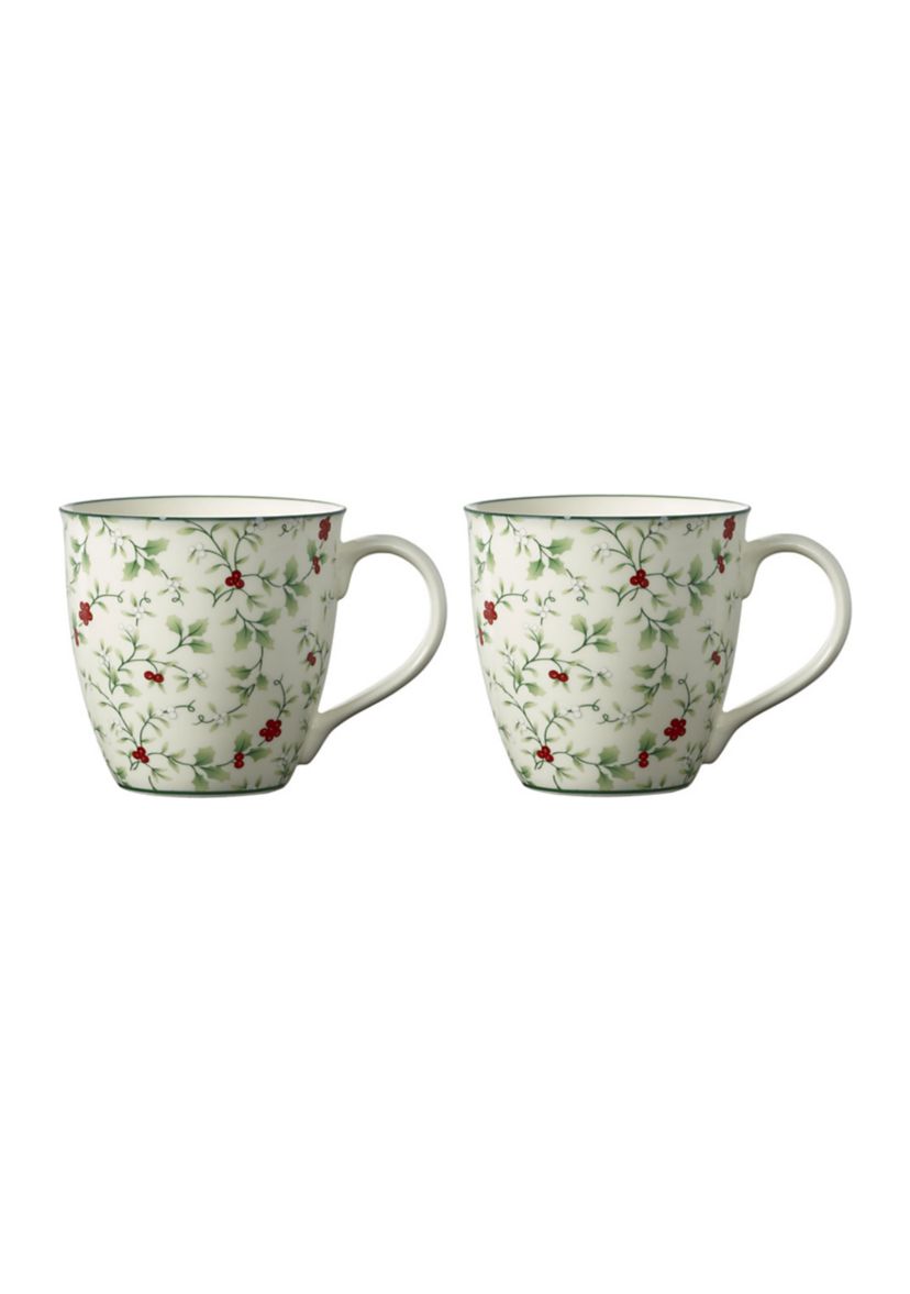  Winterberry Mugs, Set of 2, 20-Ounce