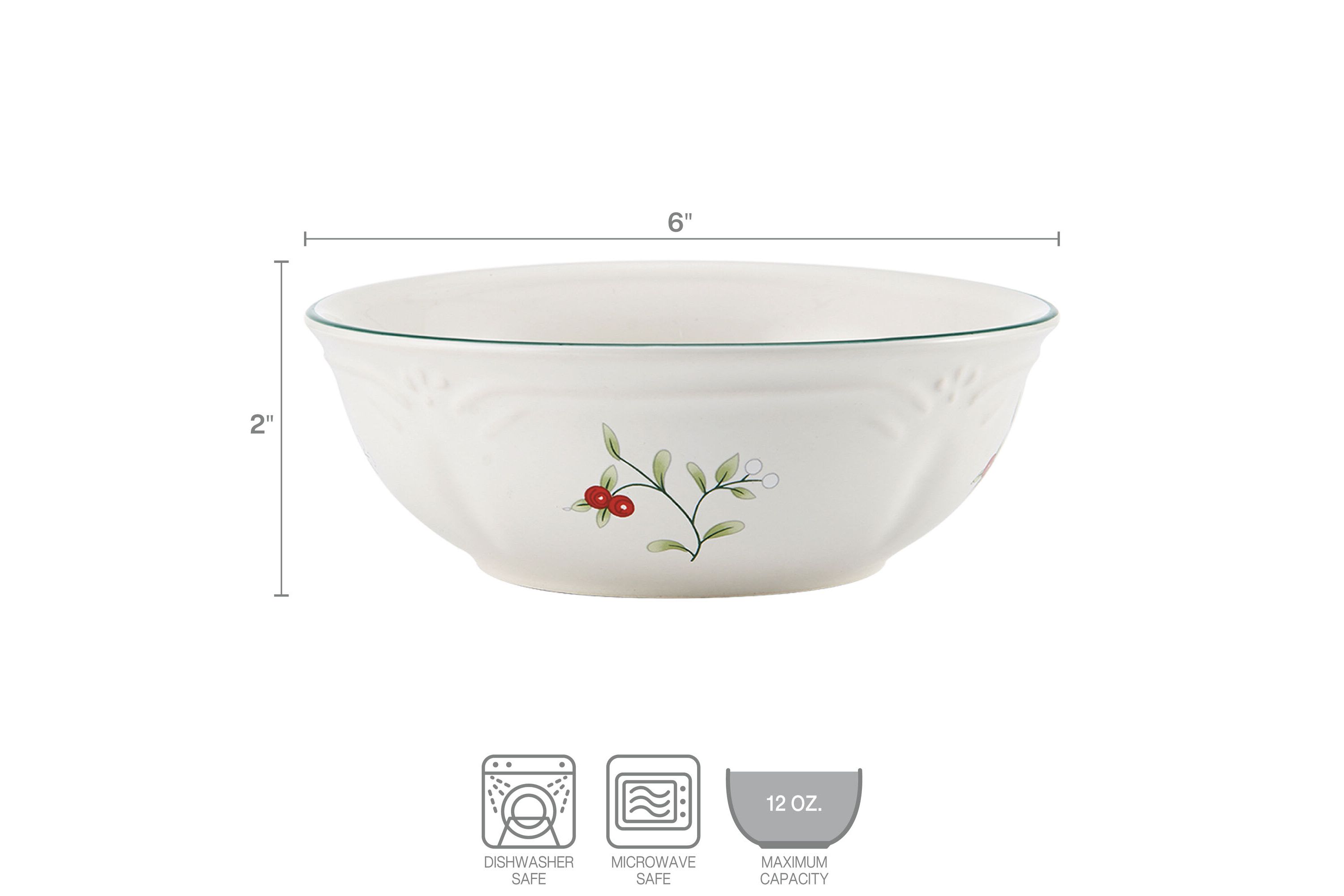 Winterberry 5.8-in Soup/Cereal Bowl, set of 4