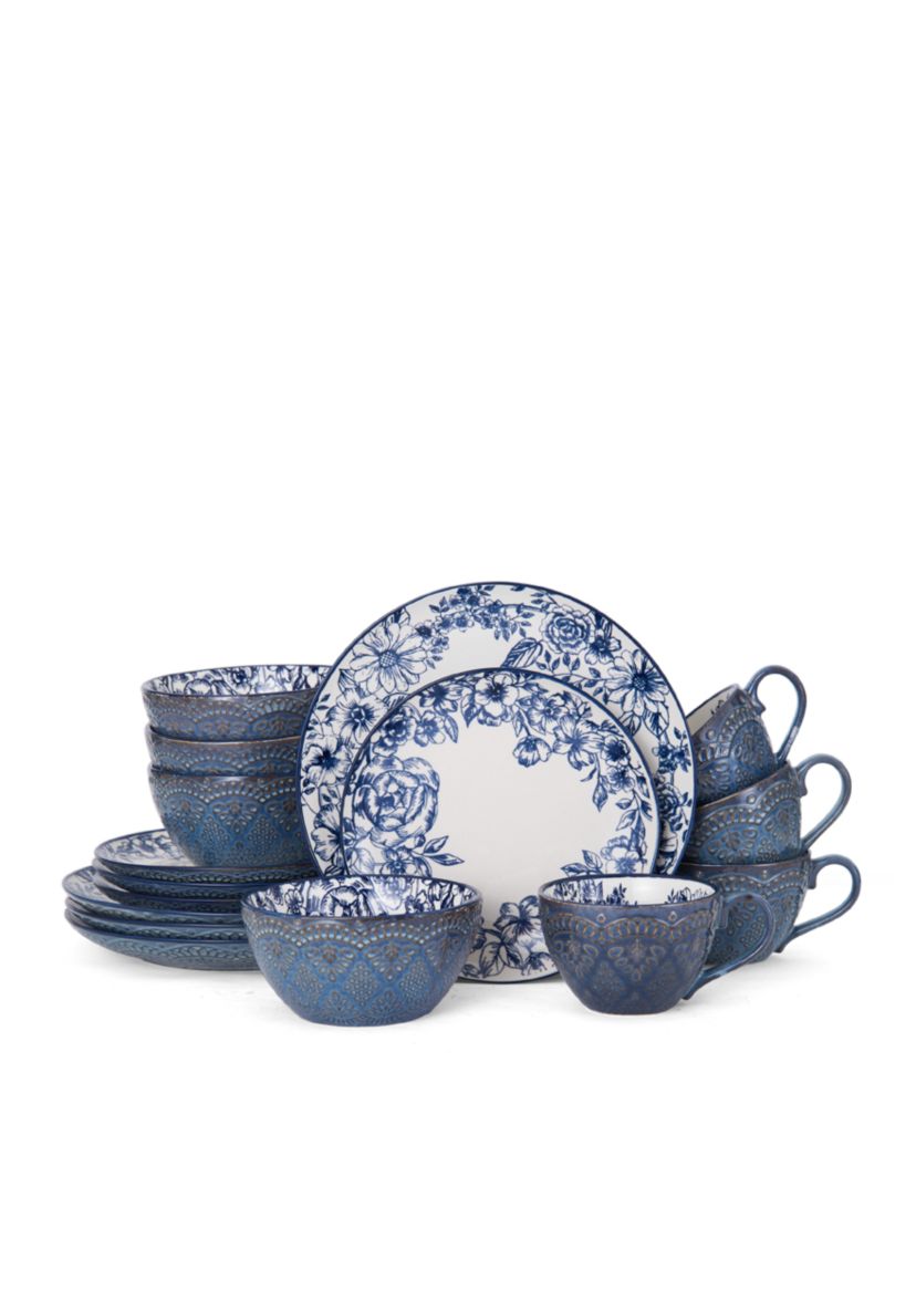 Gabriela Blue 16-pc. Dinnerware Set
