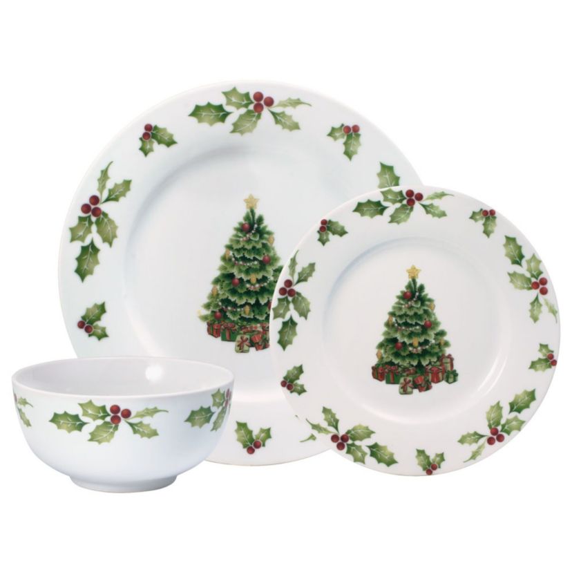 Christmas Day 24-pc Dinnerware Set, Service for 8