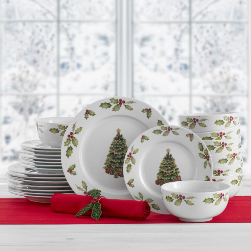 Christmas Day 24-pc Dinnerware Set, Service for 8