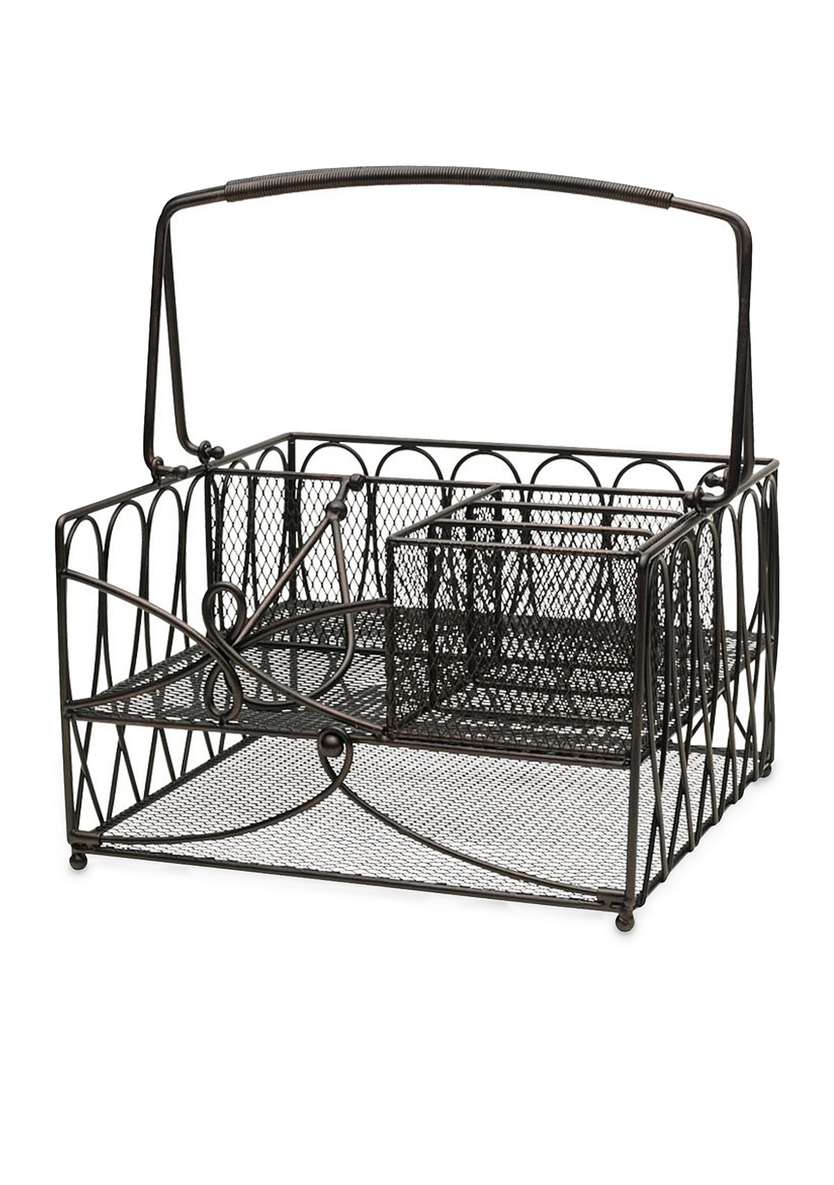 Antique Black Loop Picnic Caddy