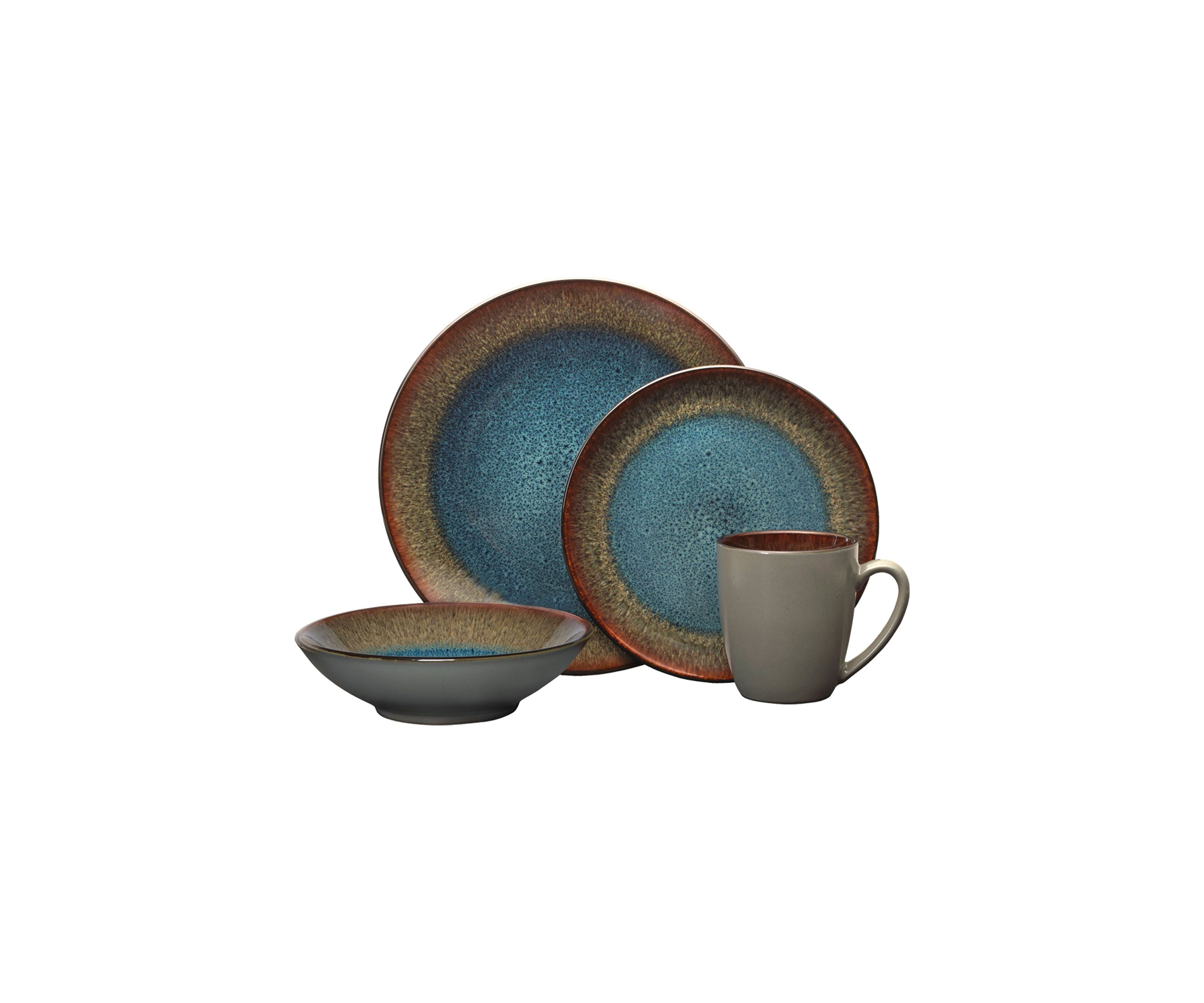 Monroe 16 Piece Dinnerware Set, Service For 4