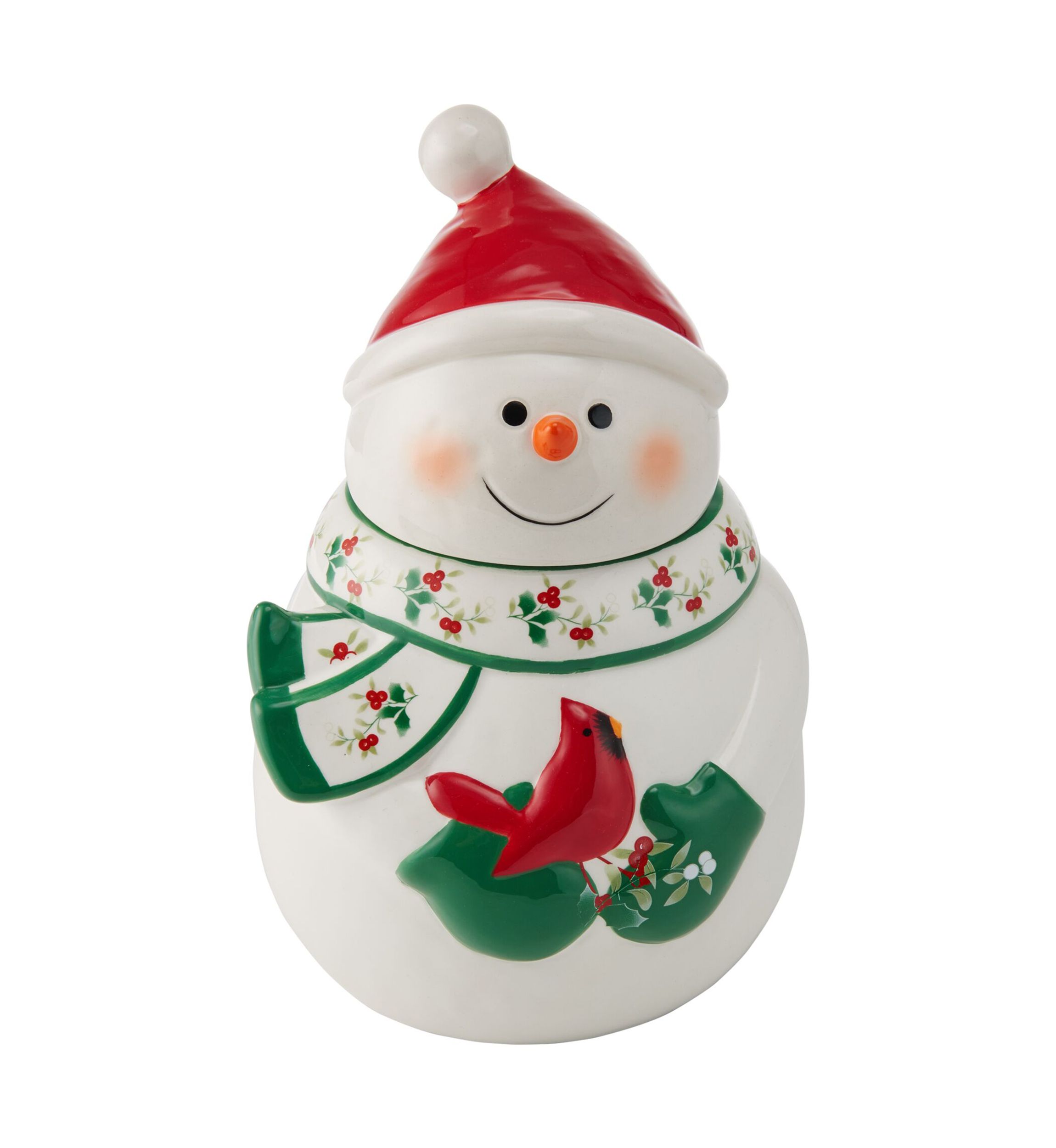 Winterberry Snowman Cookie Jar