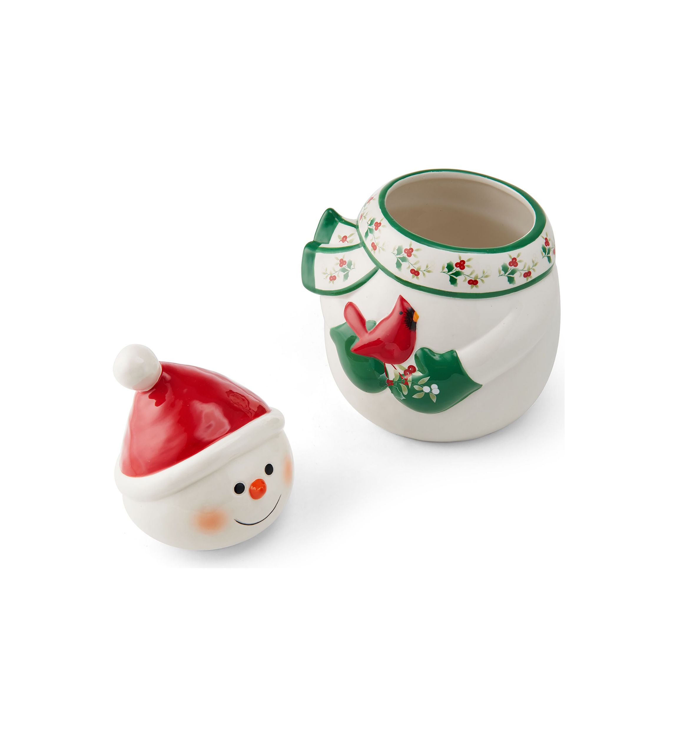 Winterberry Snowman Cookie Jar