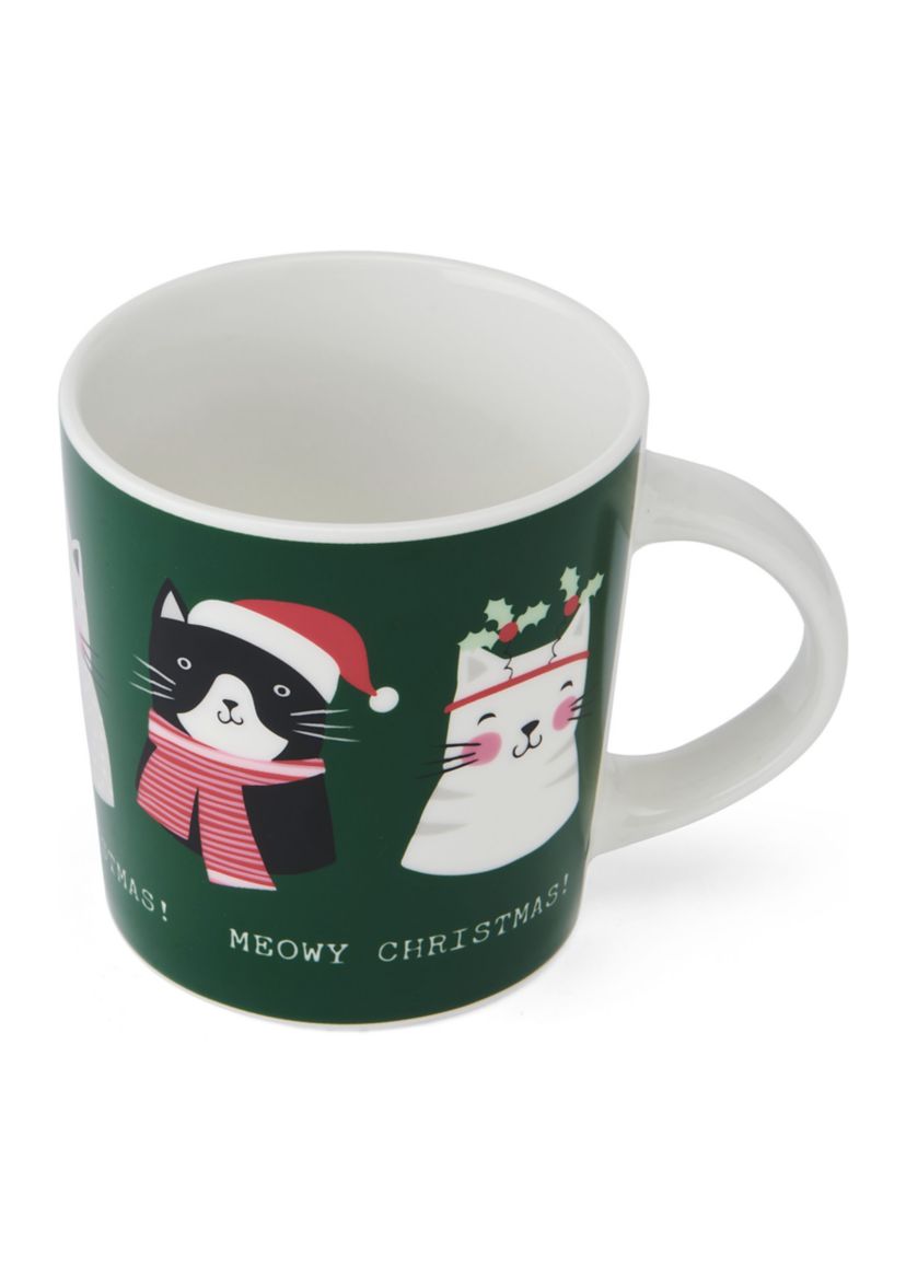 Holiday 18 Ounce Meowy Christmas Mug