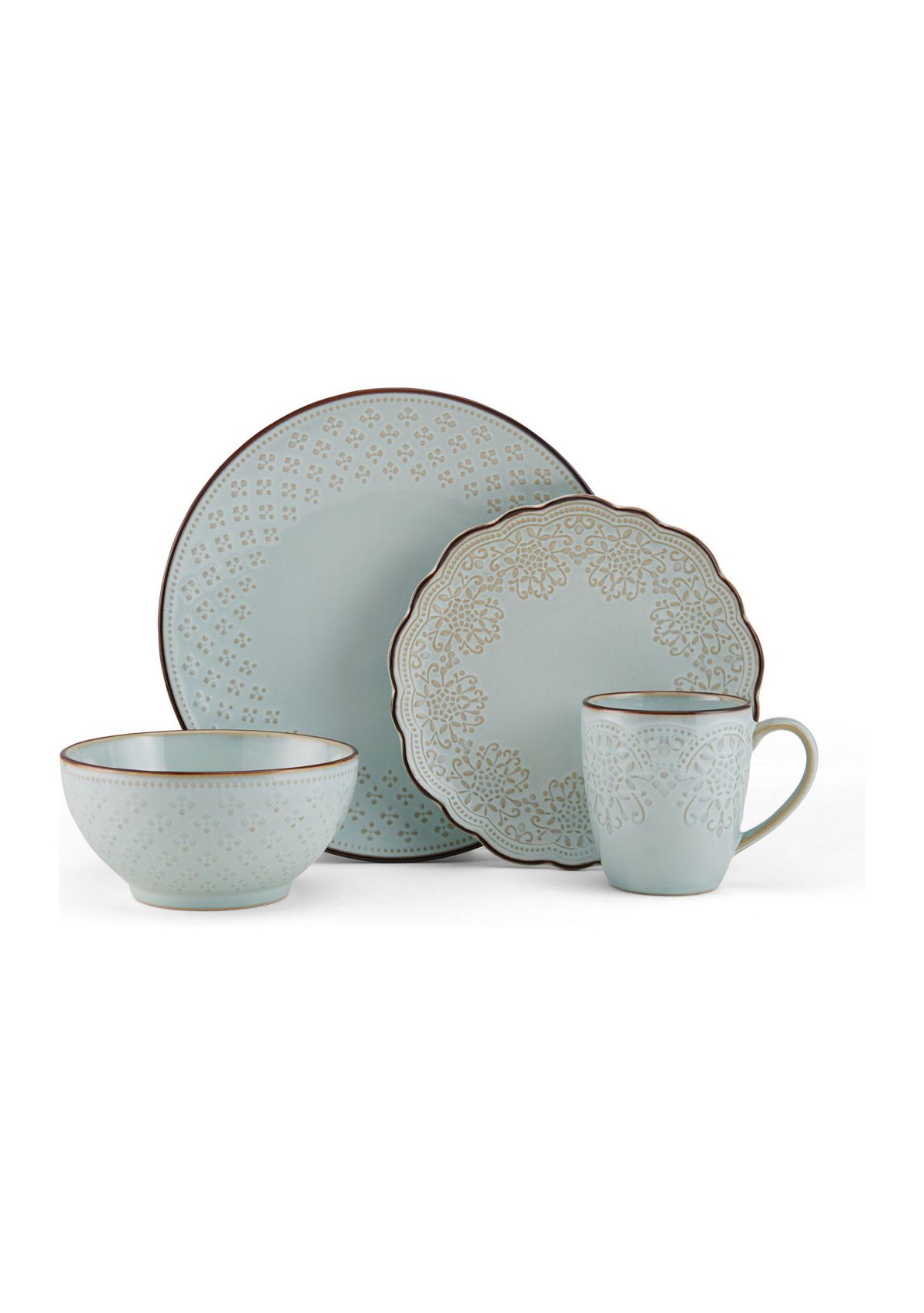 Joanne 16 Piece Dinnerware Set, Service For 4