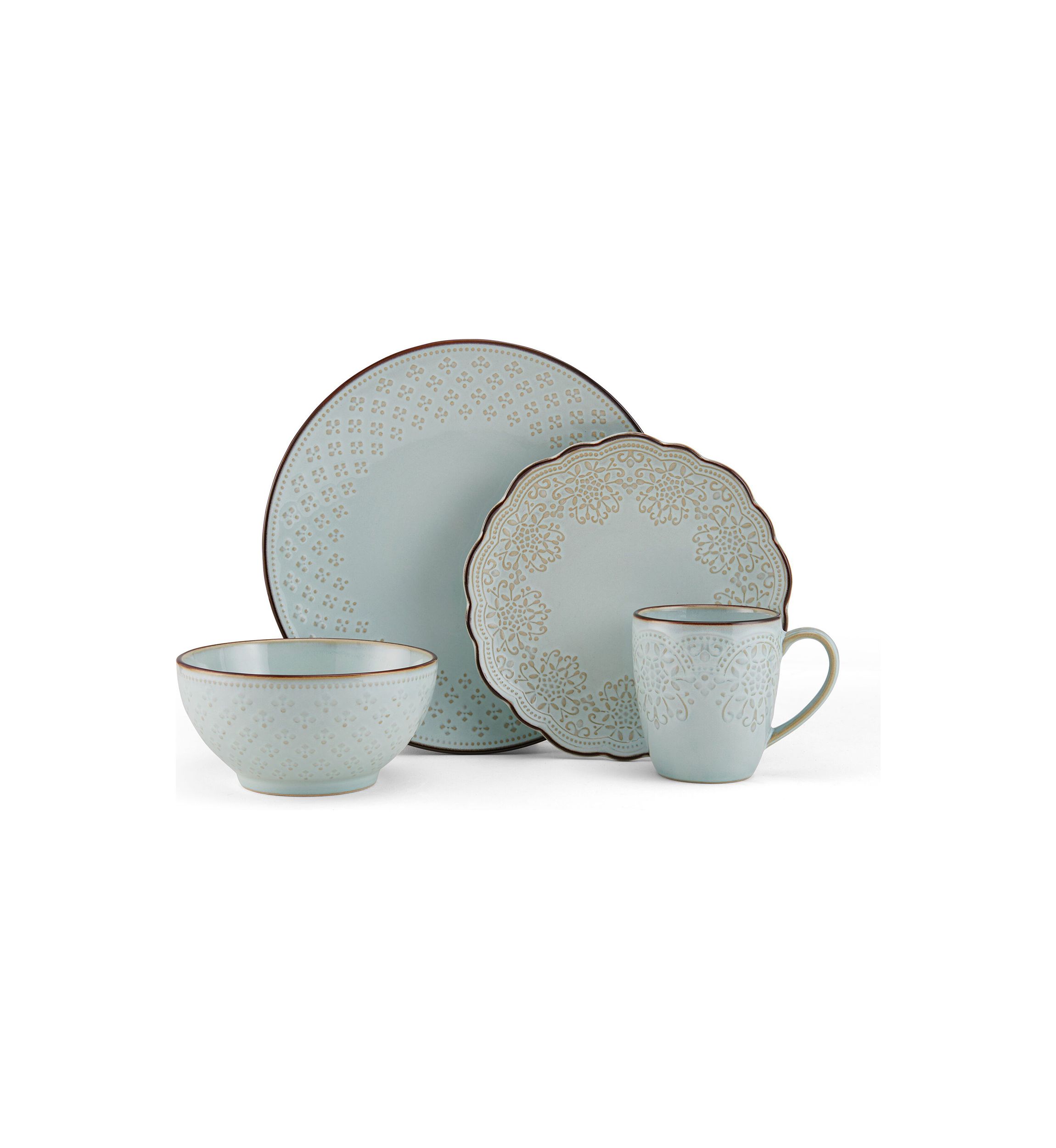Joanne 16 Piece Dinnerware Set, Service For 4
