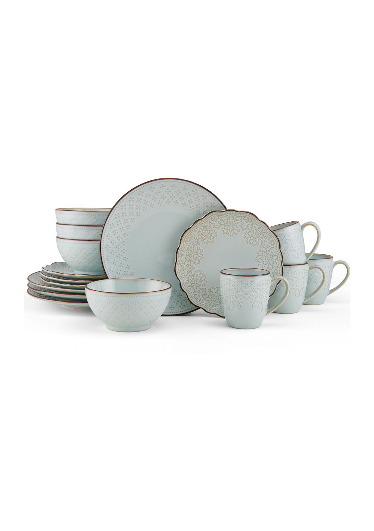 Joanne 16 Piece Dinnerware Set, Service For 4