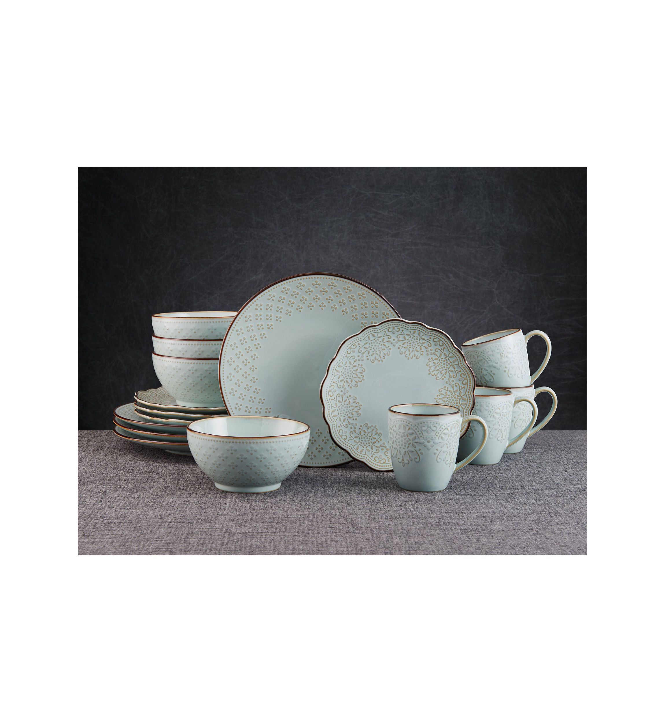 Joanne 16 Piece Dinnerware Set, Service For 4