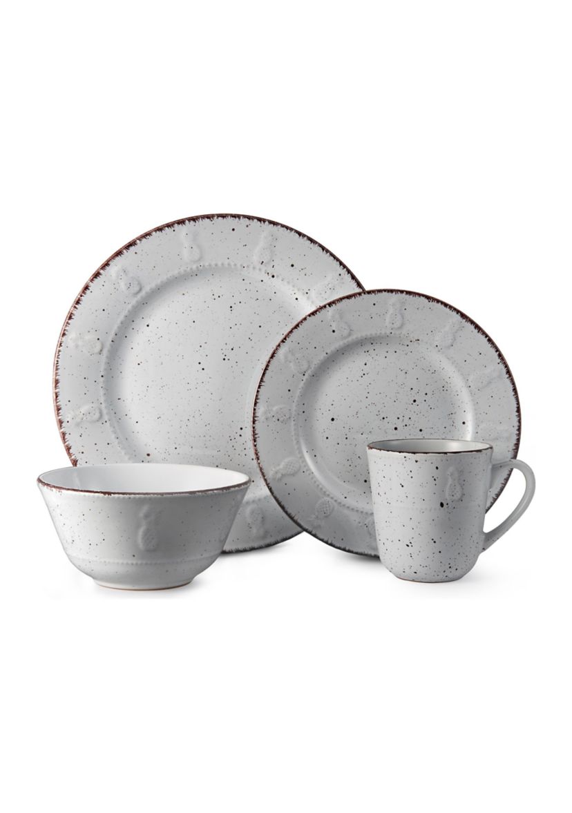 Pineapple 16 Piece Dinnerware Set, Service For 4