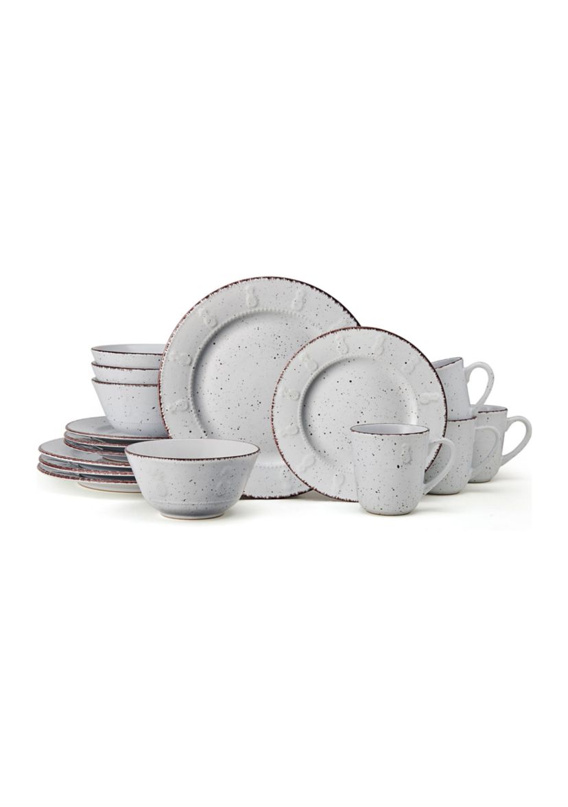 Pineapple 16 Piece Dinnerware Set, Service For 4